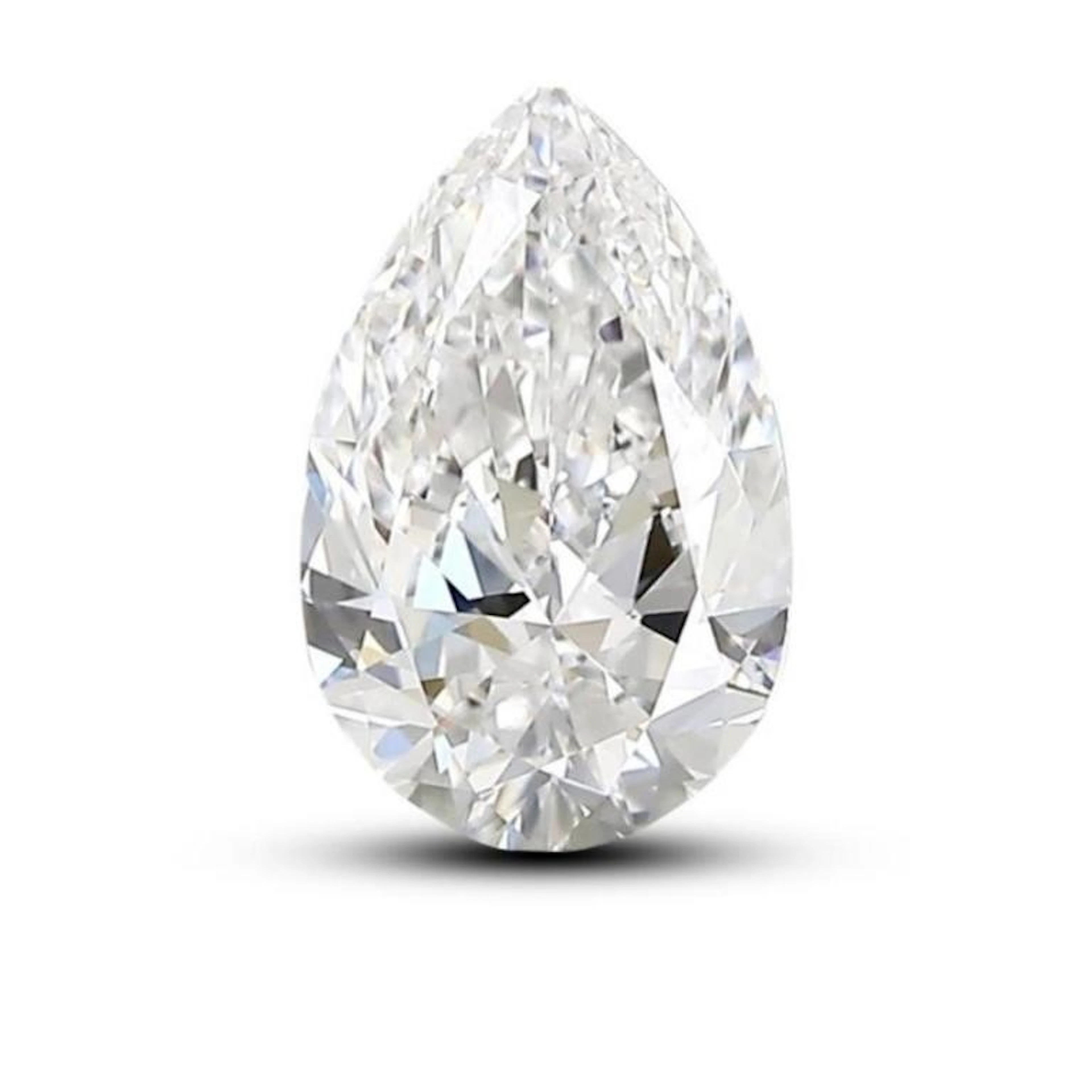 White Pear Cut Diamond 2.00 Cts IGI Certified