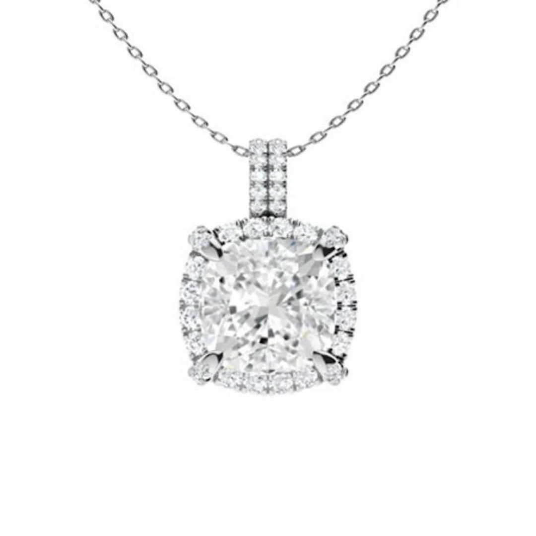 Gold & White Diamonds 3 Cts Necklace - E/VVS