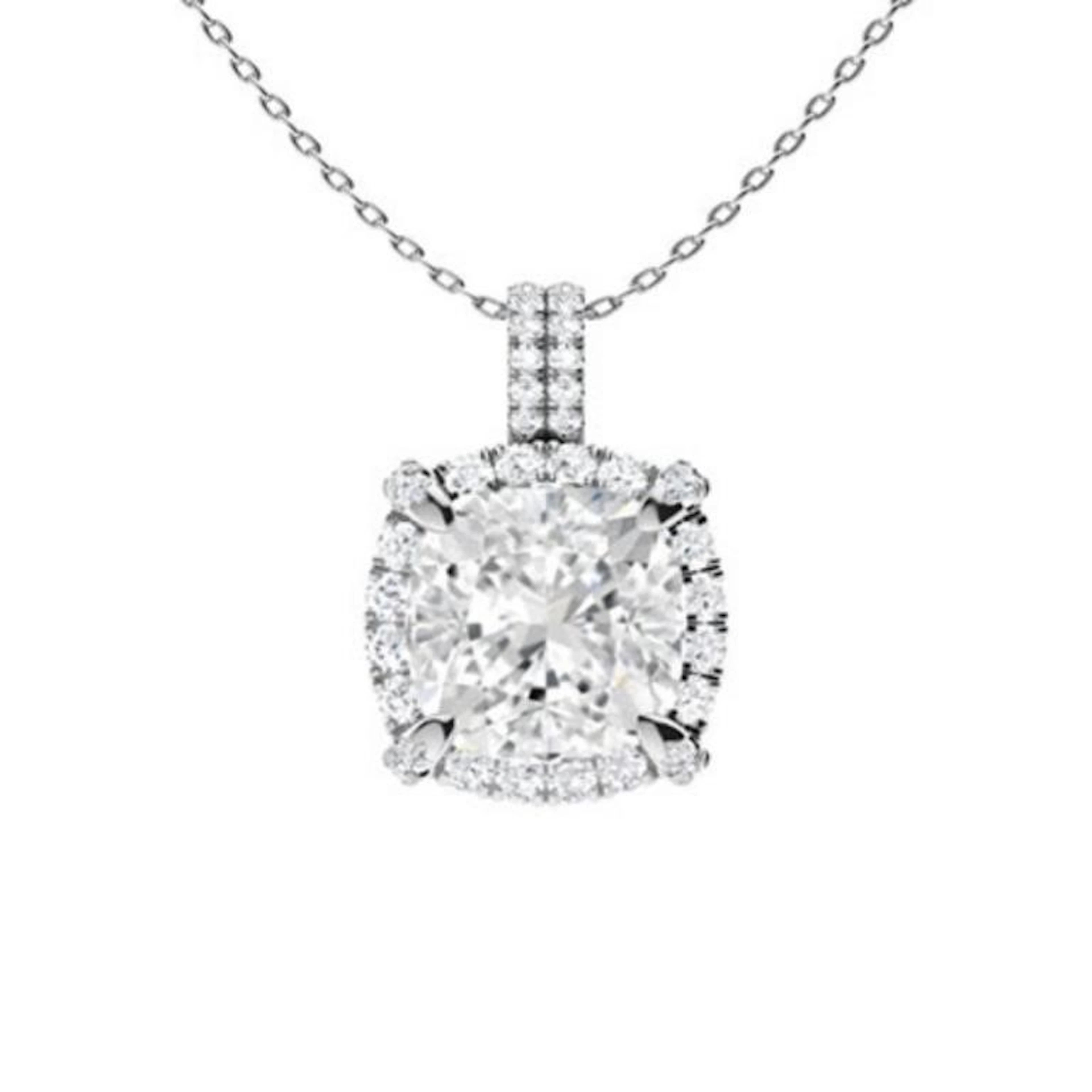Gold & White Diamonds 3 Cts Necklace - E/VVS