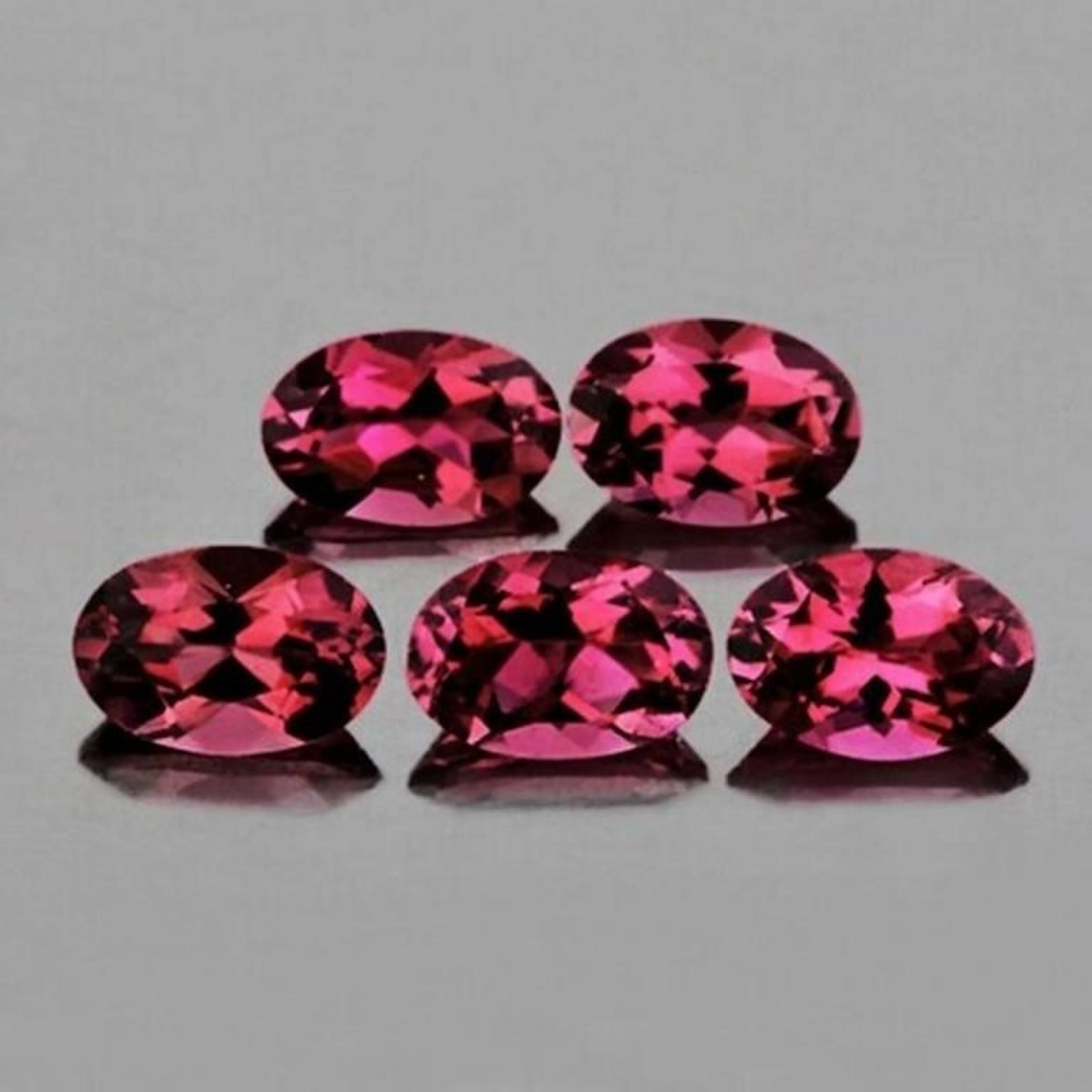 Natural Rhodolite Garnet 5 Pcs [Flawless-VVS]
