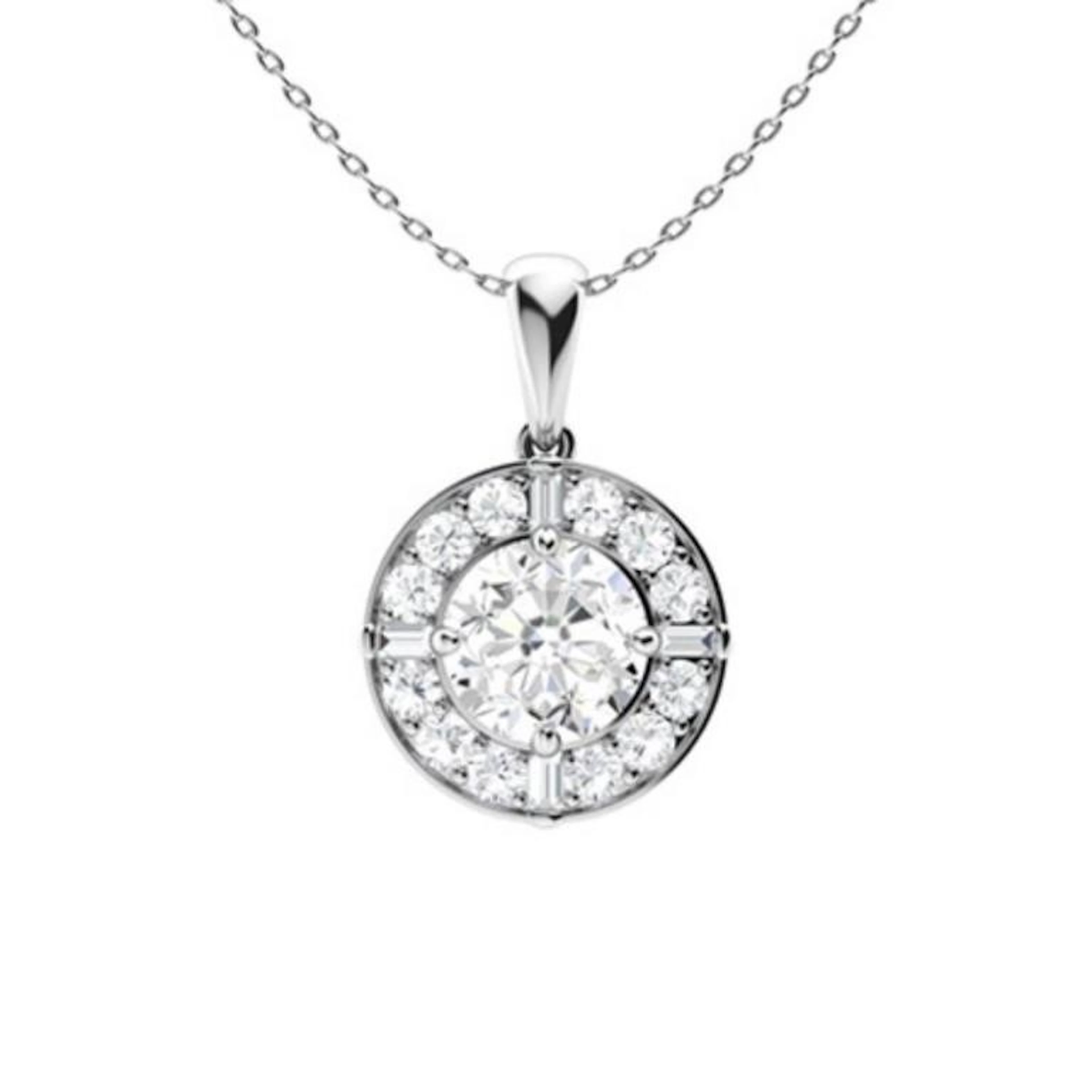 Gold & White Diamonds 2.50 Cts Necklace - E/VVS