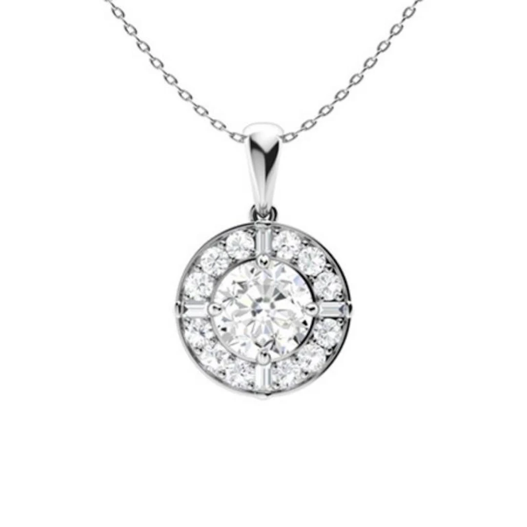 Gold & White Diamonds 2.50 Cts Necklace - E/VVS