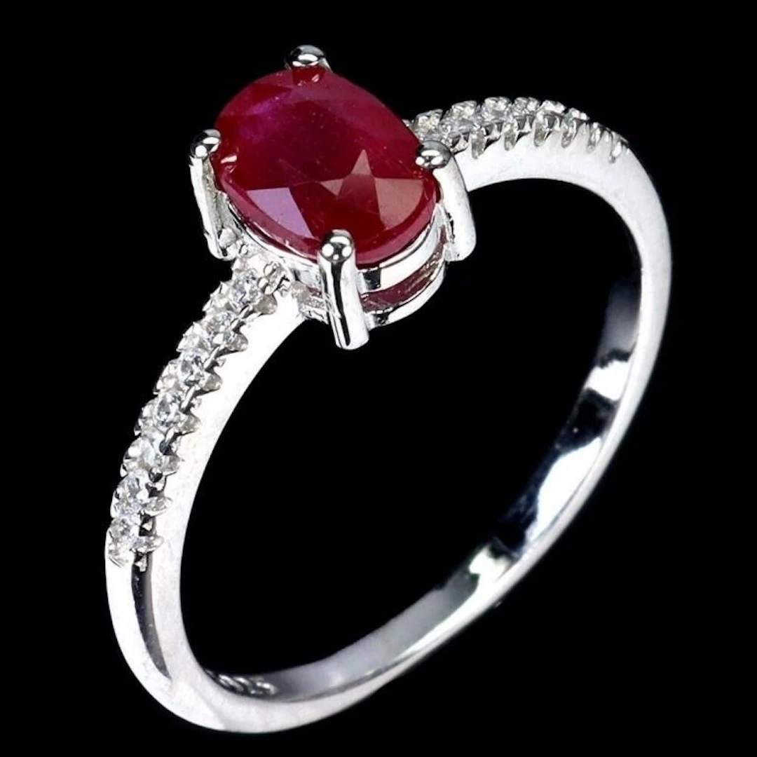 Natural Pigeon Blood Red Ruby Ring