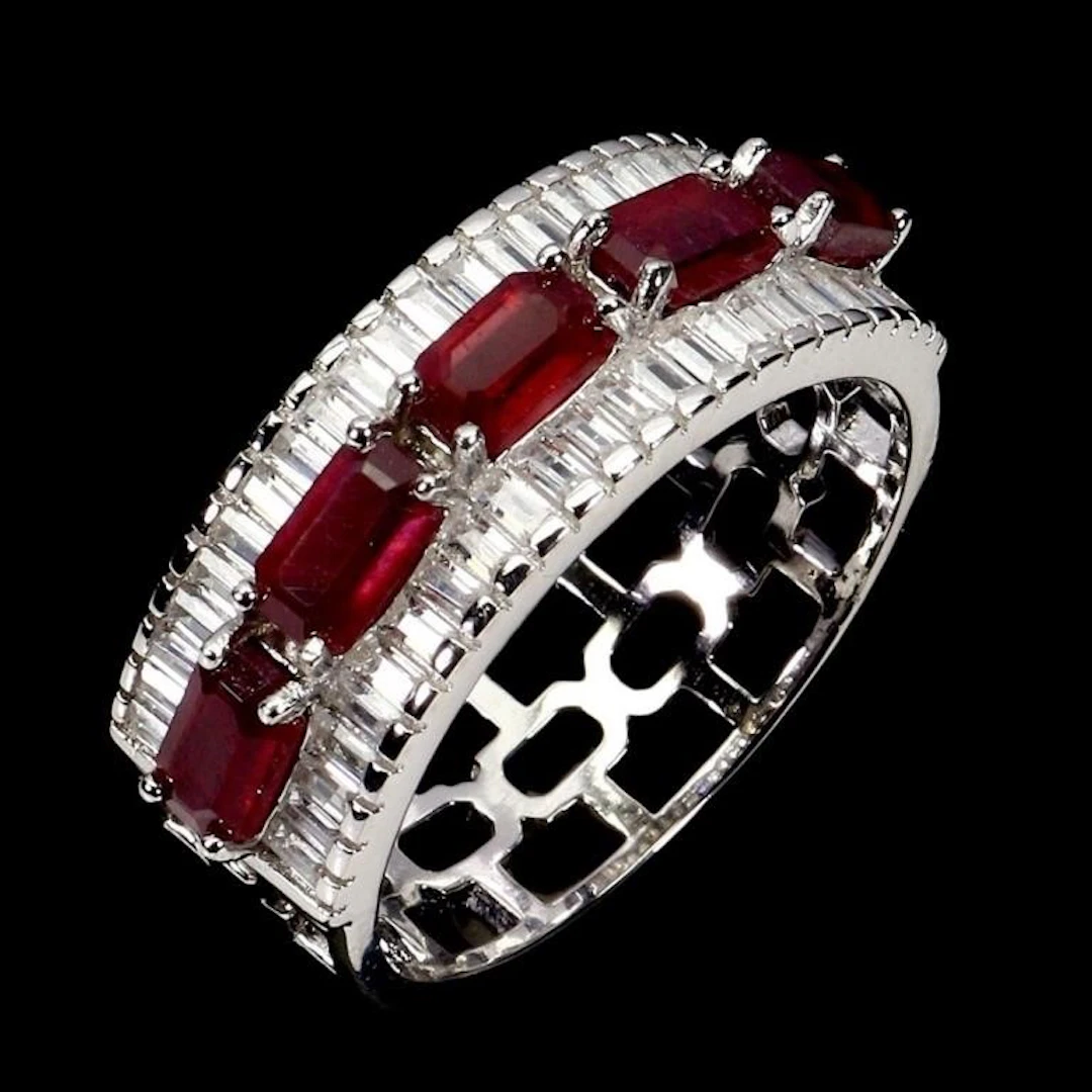 Natural Pigeon Blood Red Ruby Ring