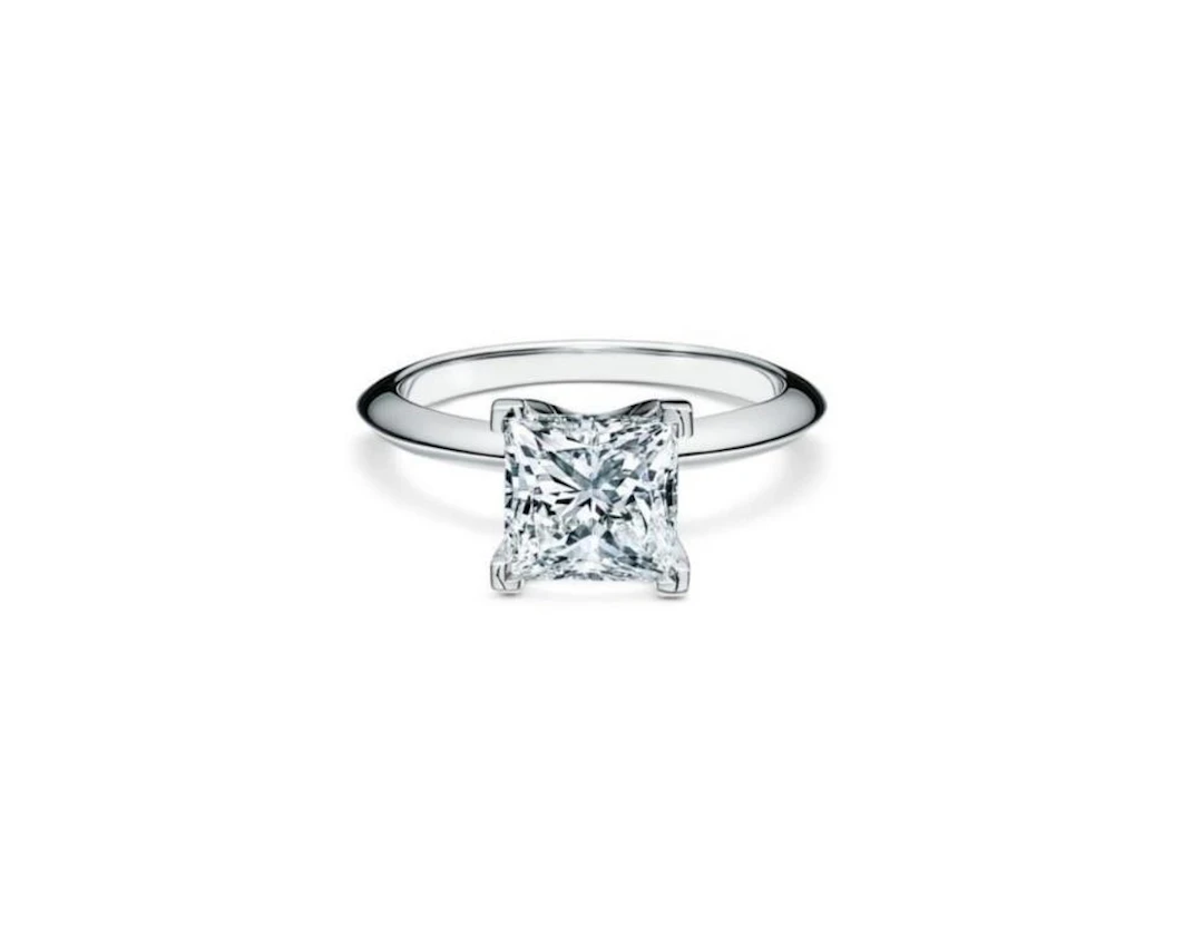 Gold & White Princess Diamond Ring - E/VVS