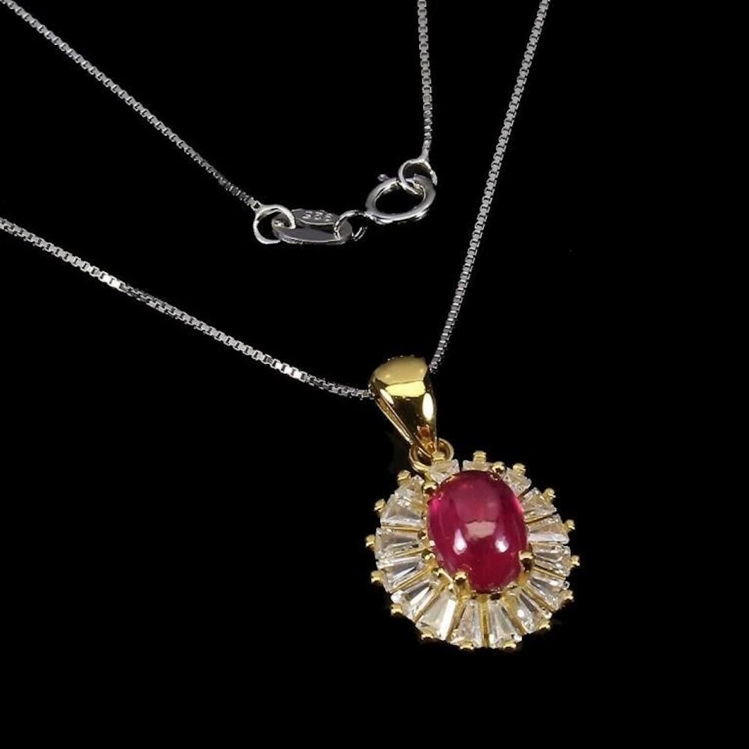 Natural Pigeon Blood Red Ruby Necklace