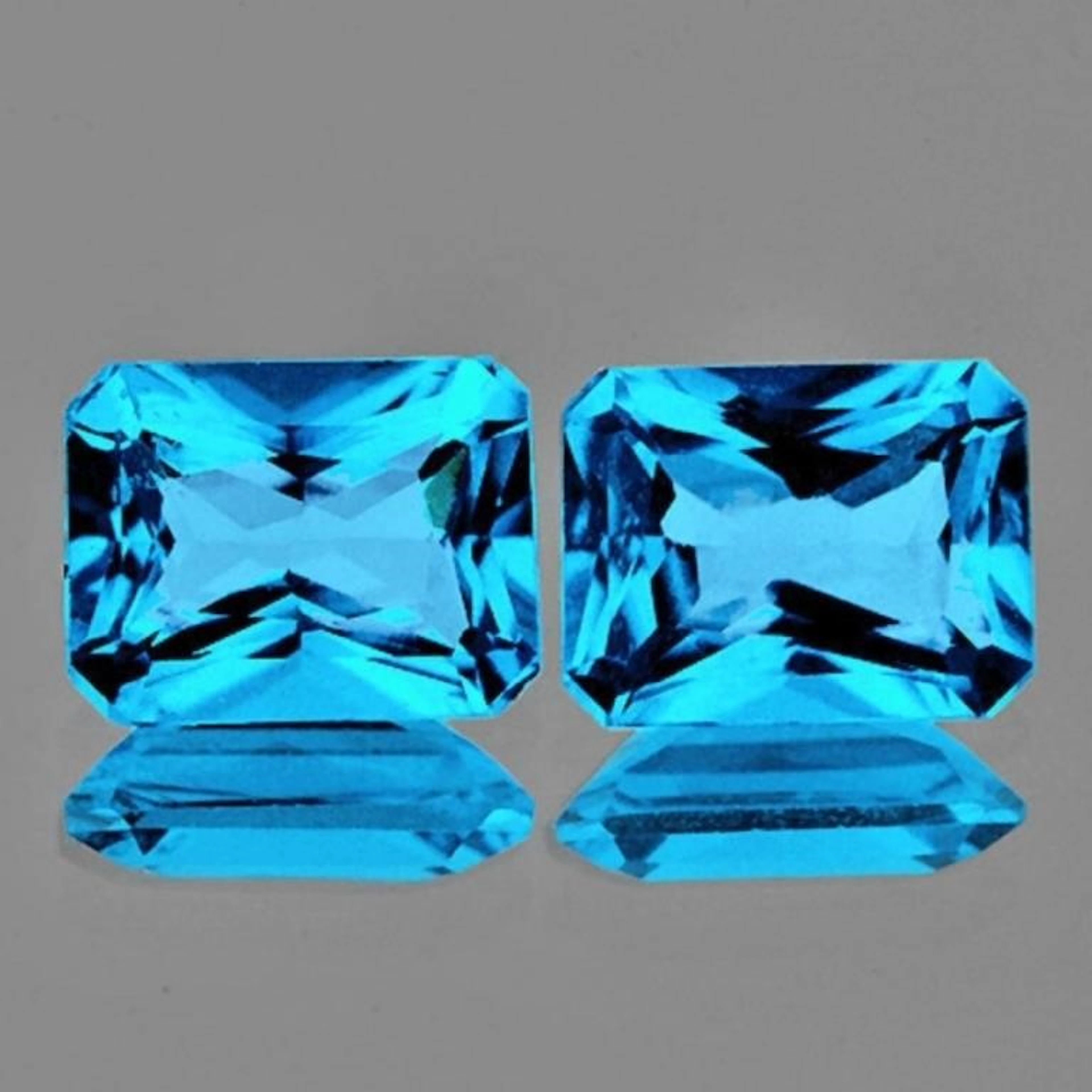 Natural Baby Swiss Blue Topaz Pair [Flawless-VVS]