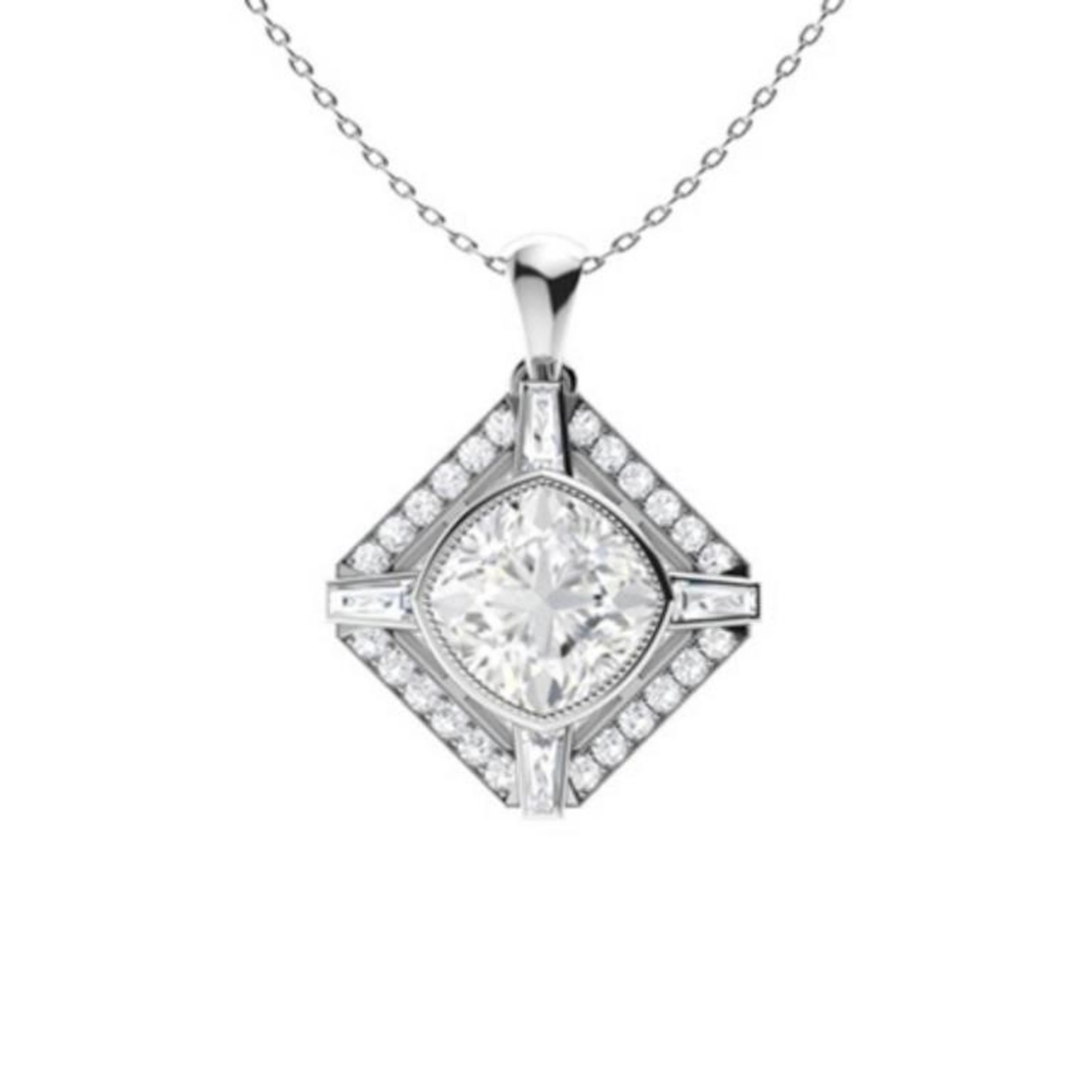 Gold & White Diamonds 2.50 Cts Necklace - E/VVS