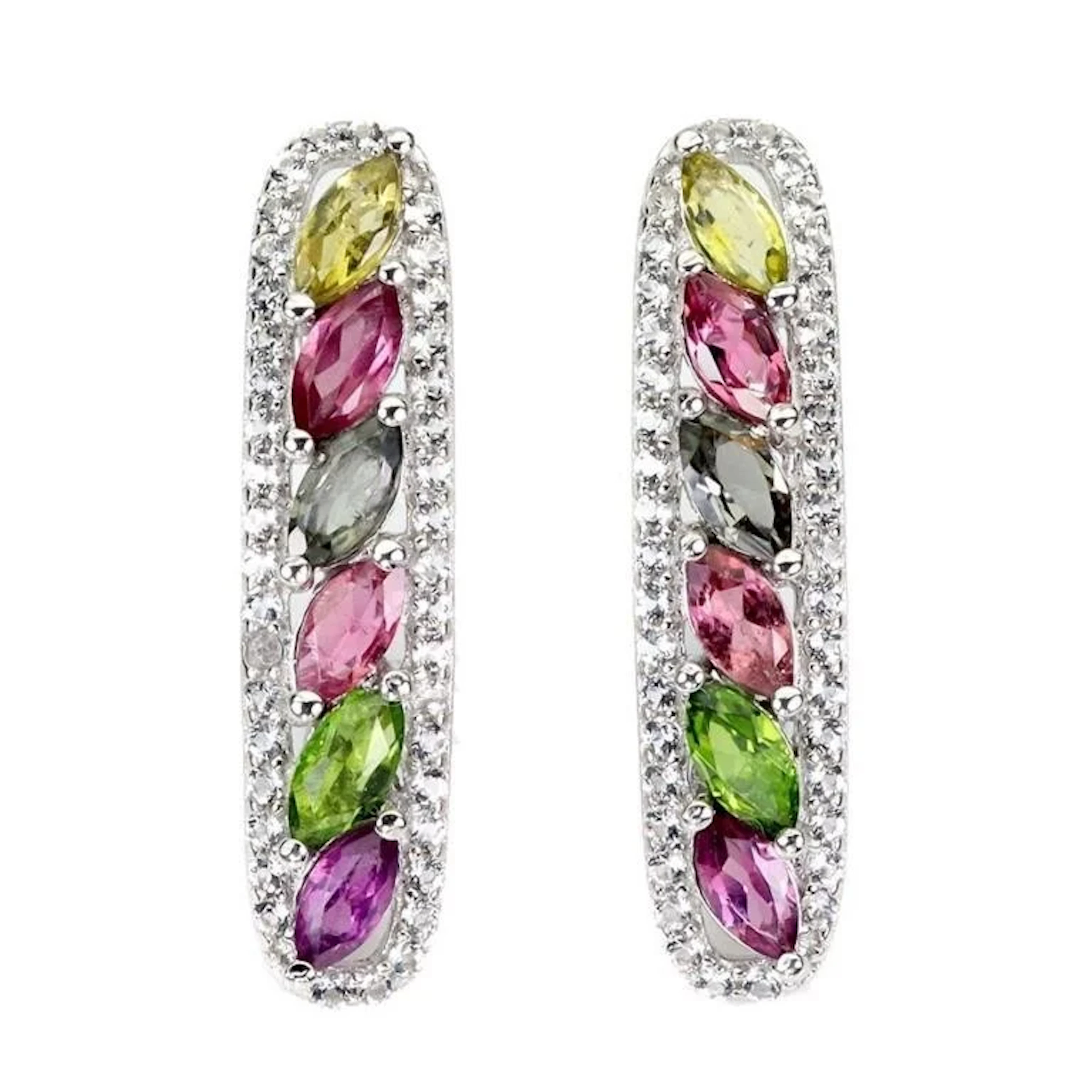 Natural Marquise Tourmaline Earrings