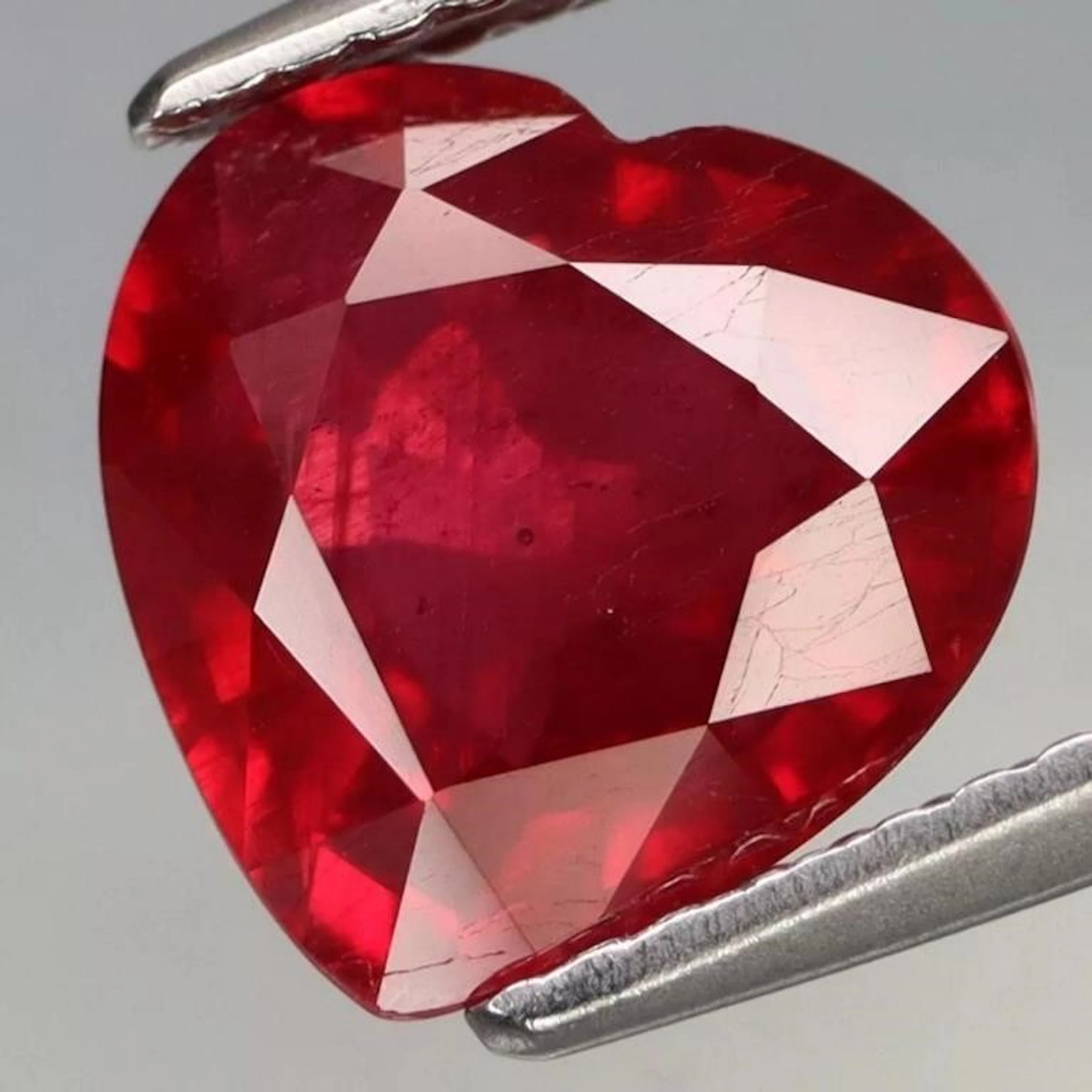 Natural Mozambique Red Ruby Heart 2.17 Cts