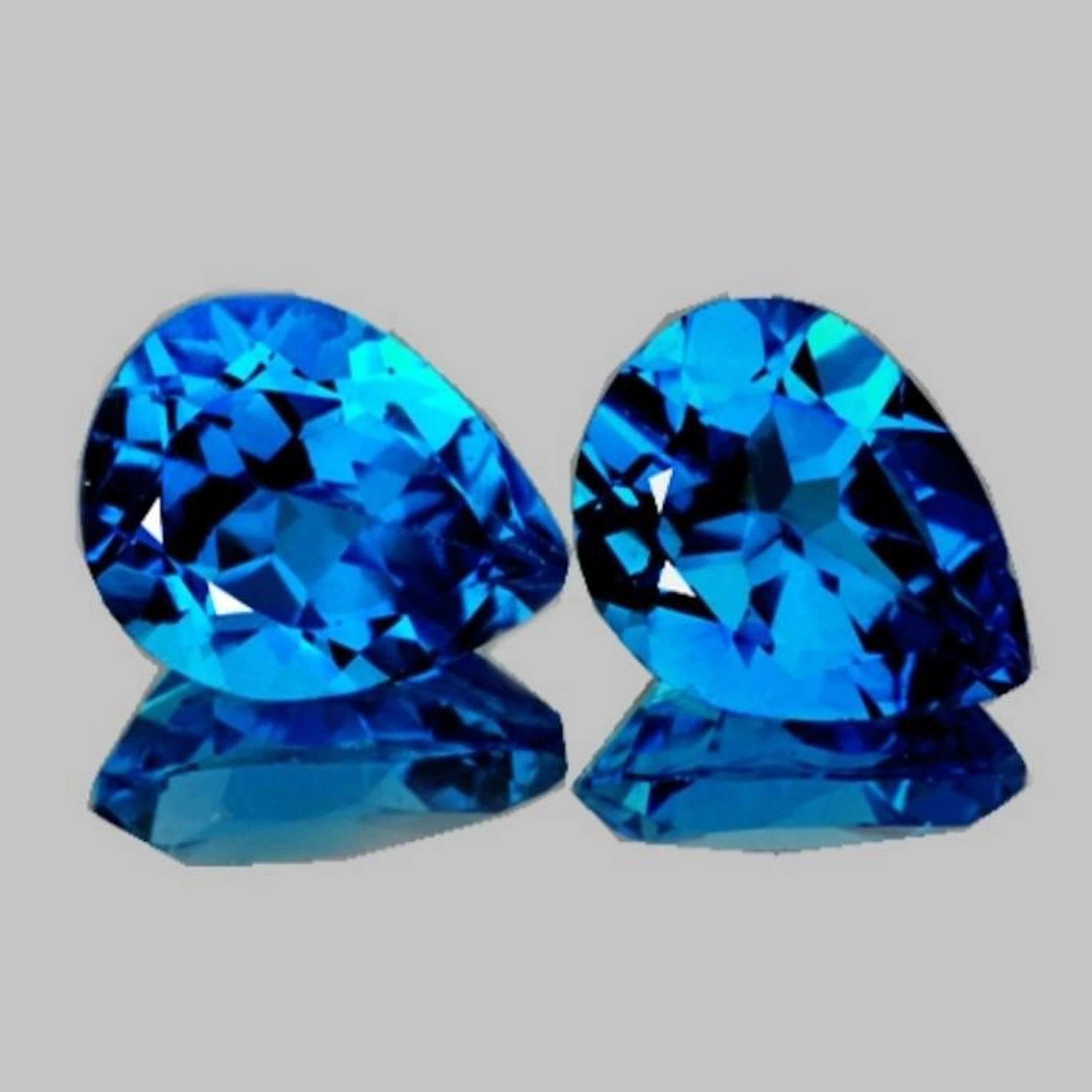 Natural Premium AAA Swiss Blue Topaz Pair - FL