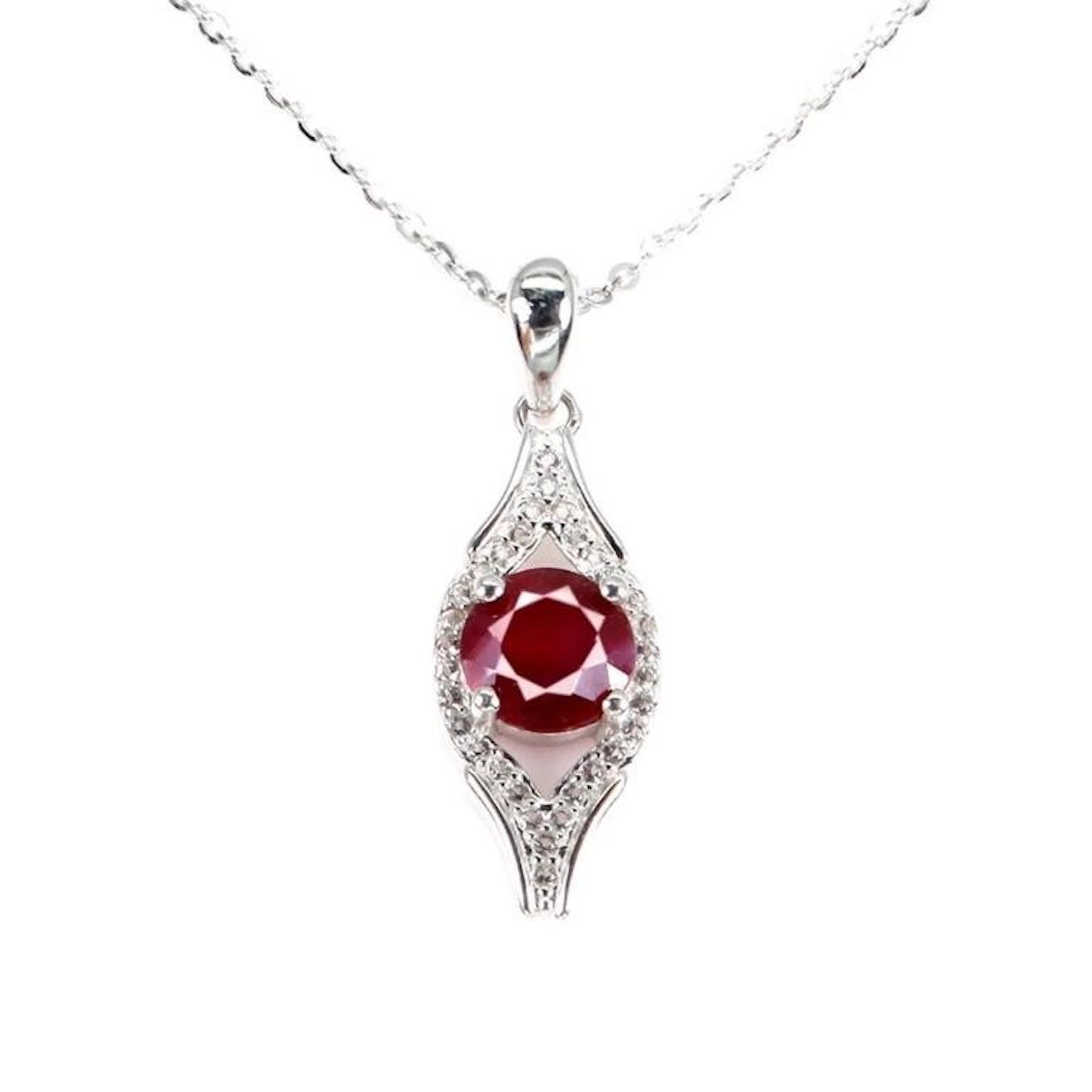 Natural Pigeon Blood Red Ruby Necklace
