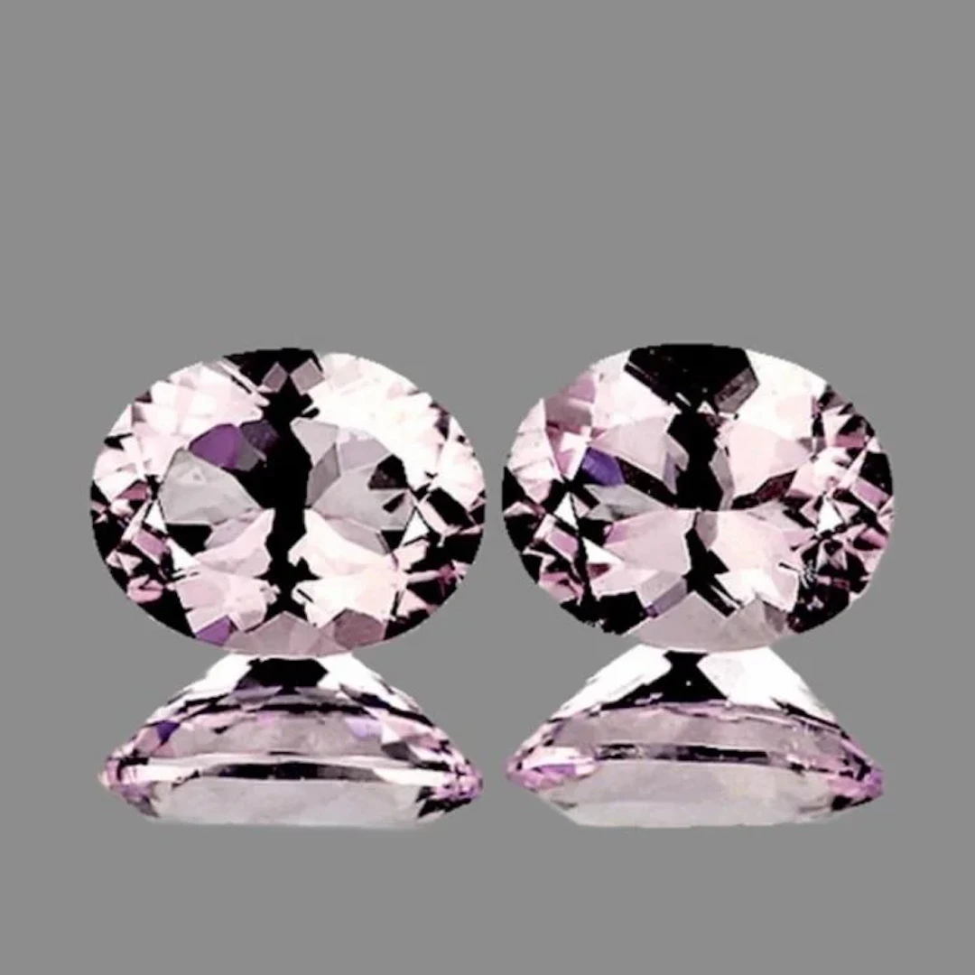 Unheated Light Pink Morganite [Flawless-VVS] Pair
