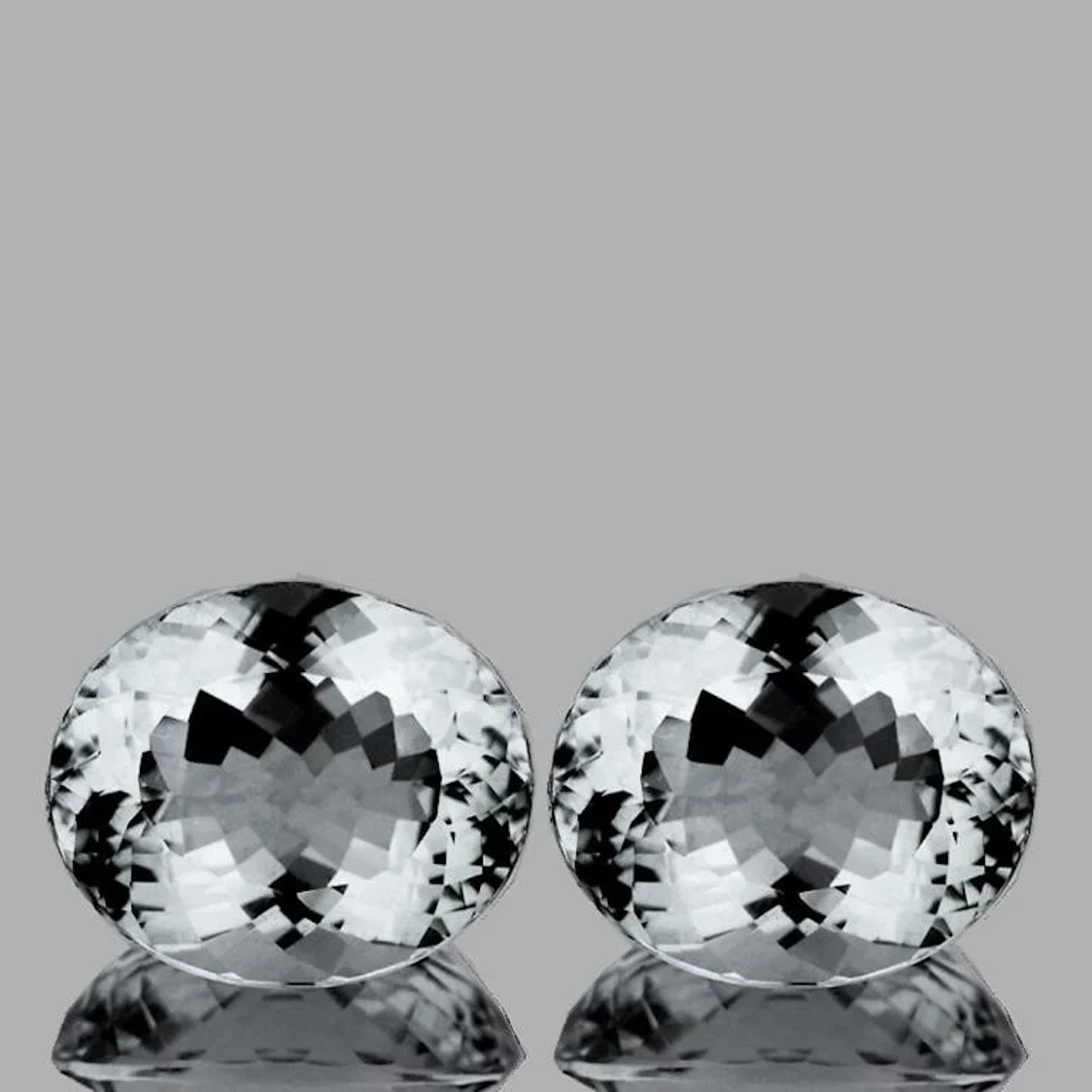 Natural White Aquamarine Pair{Flawless-VVS}
