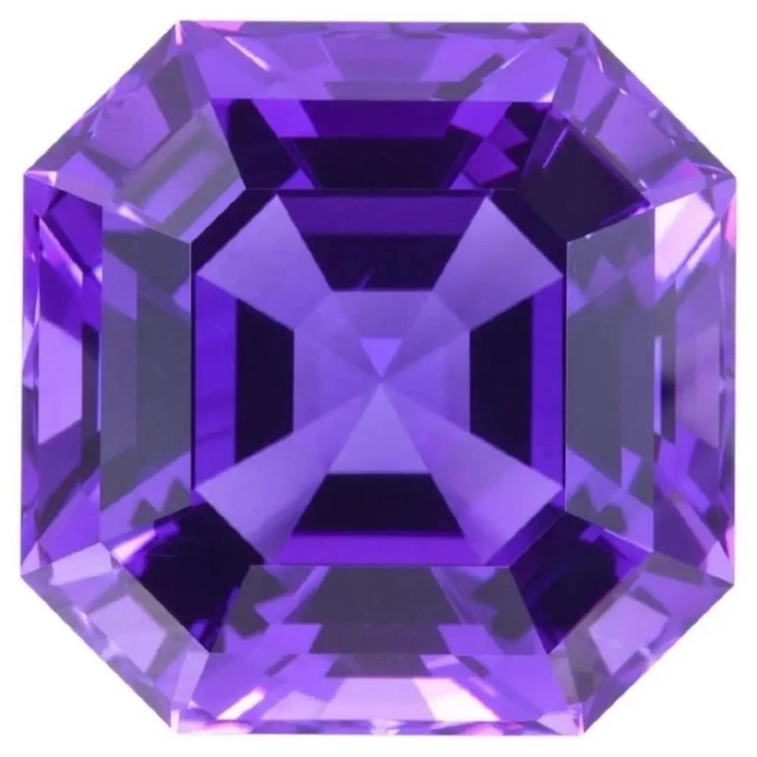 Natural Asscher Purple Amethyst 33. 75 Ct [Flawles