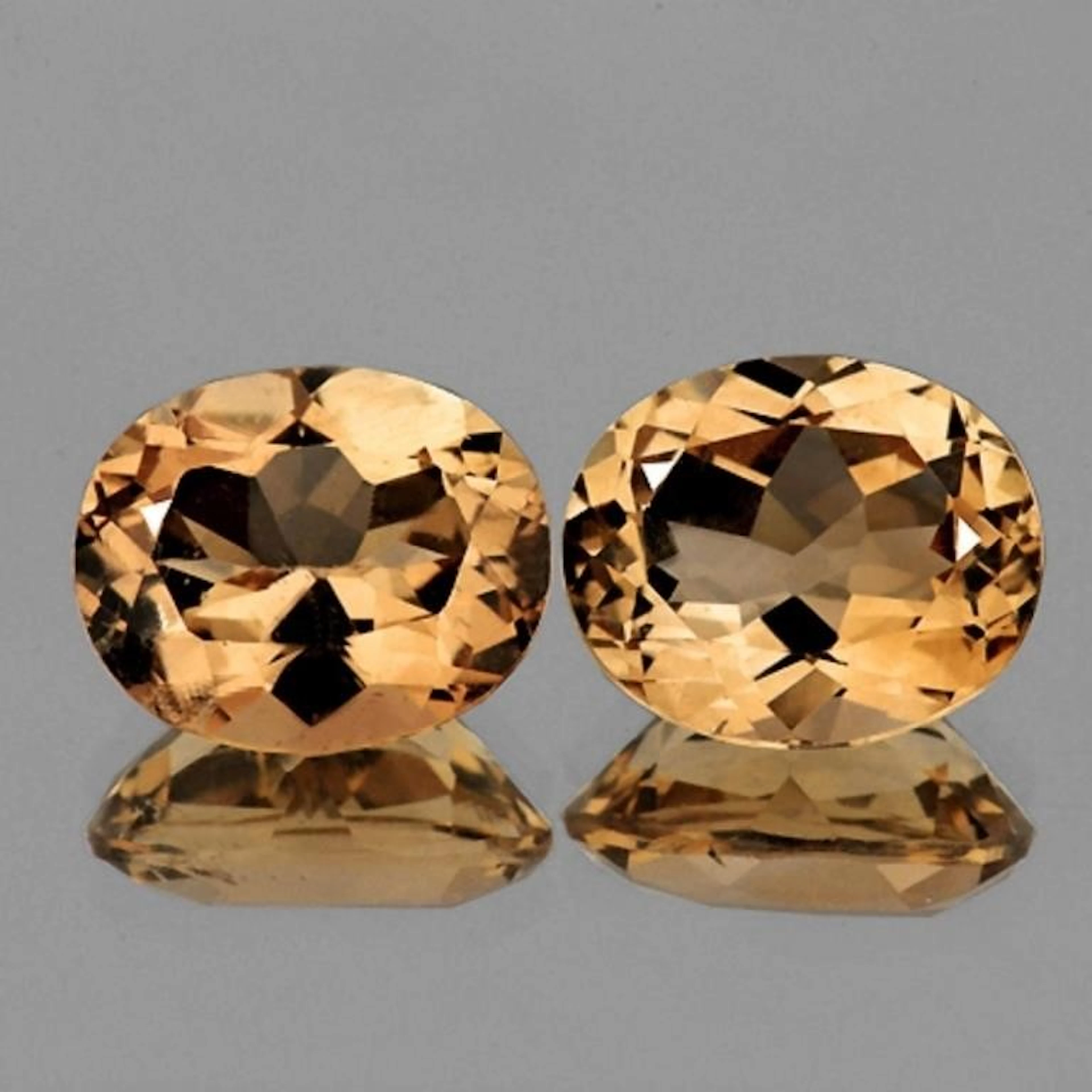 NATURAL CHAMPAGNE IMPERIAL TOPAZ PAIR 12x10 MM