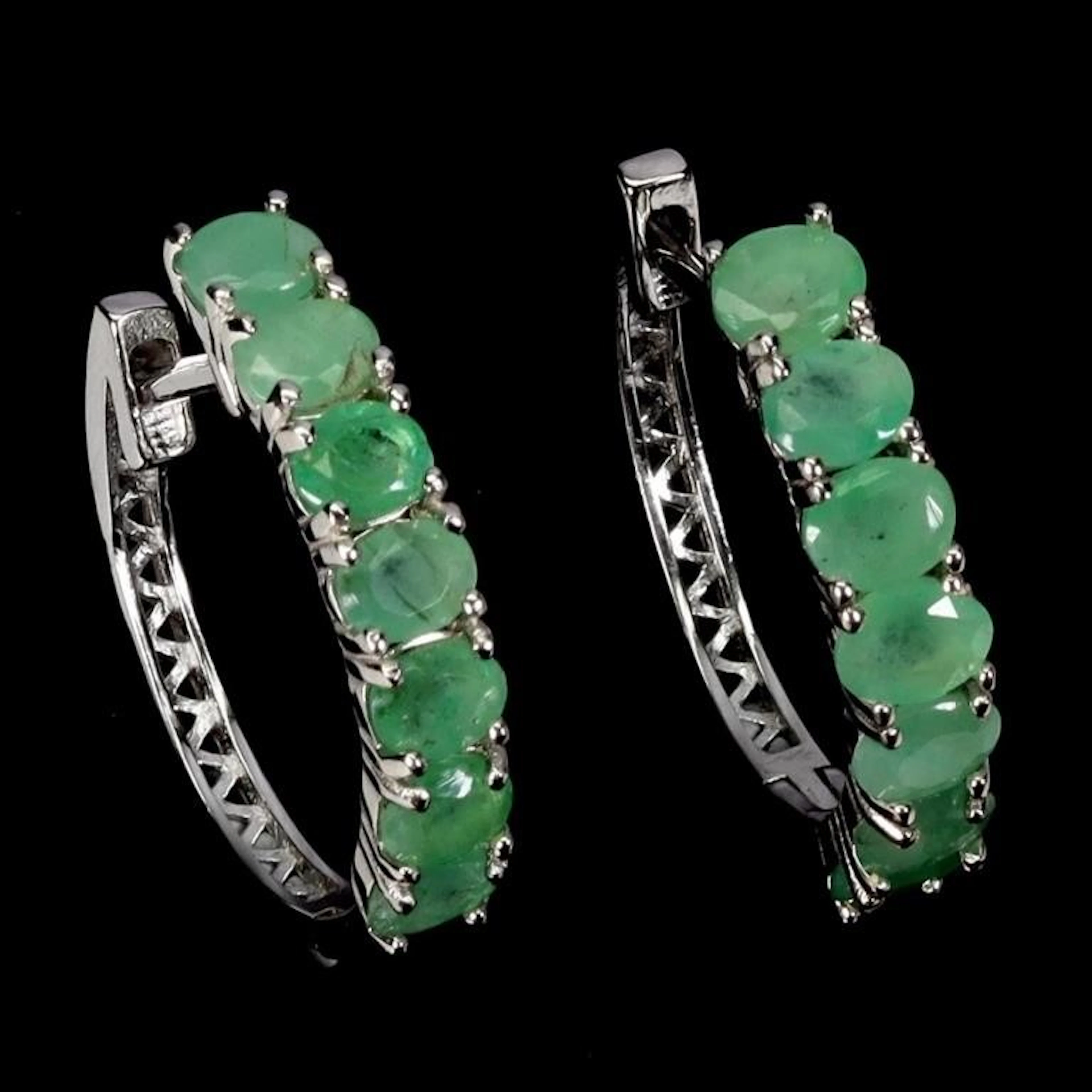 Natural Brazil Emerald Earrings
