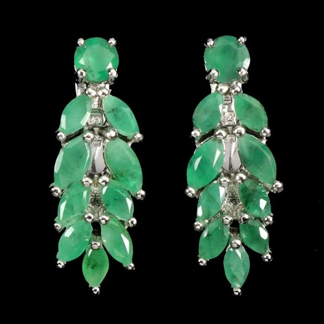Natural Brazil Emerald Earrings