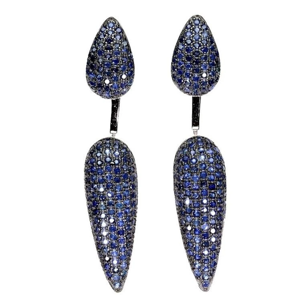 Natural Blue Sapphire Earrings
