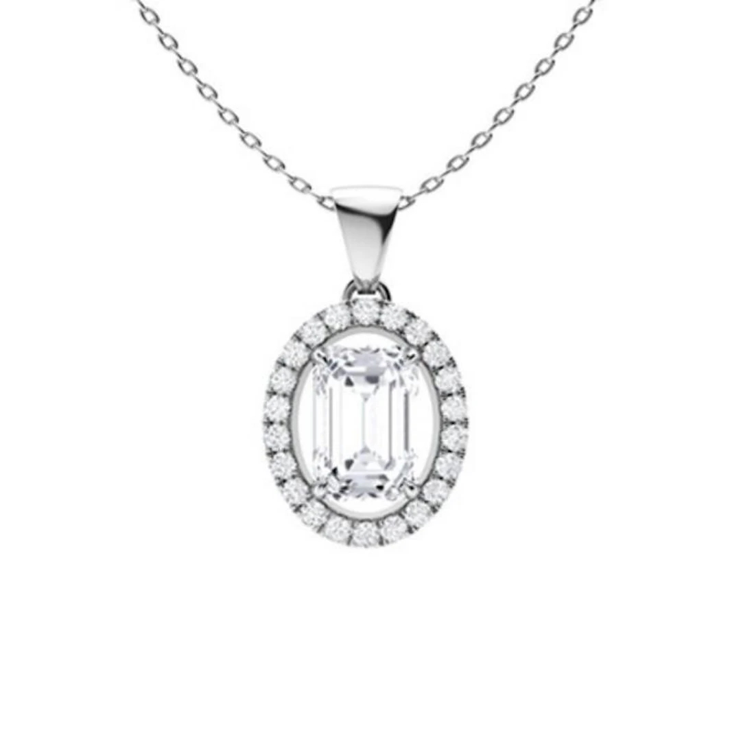 Gold & White Diamonds 3 Cts Necklace - E/VVS