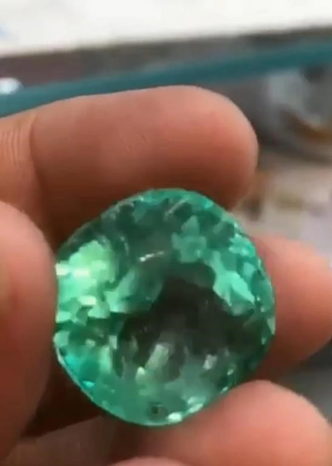 Natural Cushion Colombian Emerald - Certfied