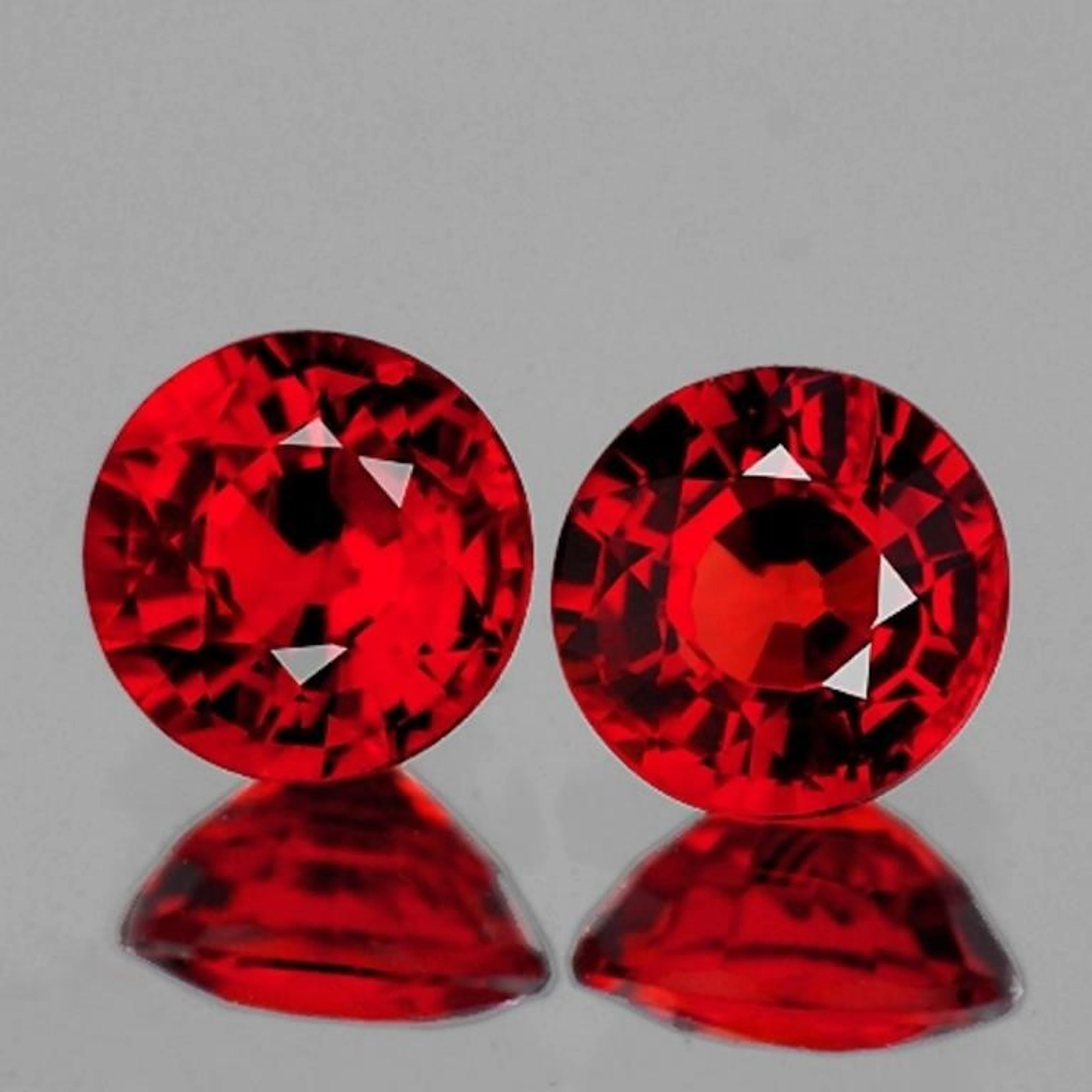 Natural AAA Orange Red Sapphire Pair {VVS}