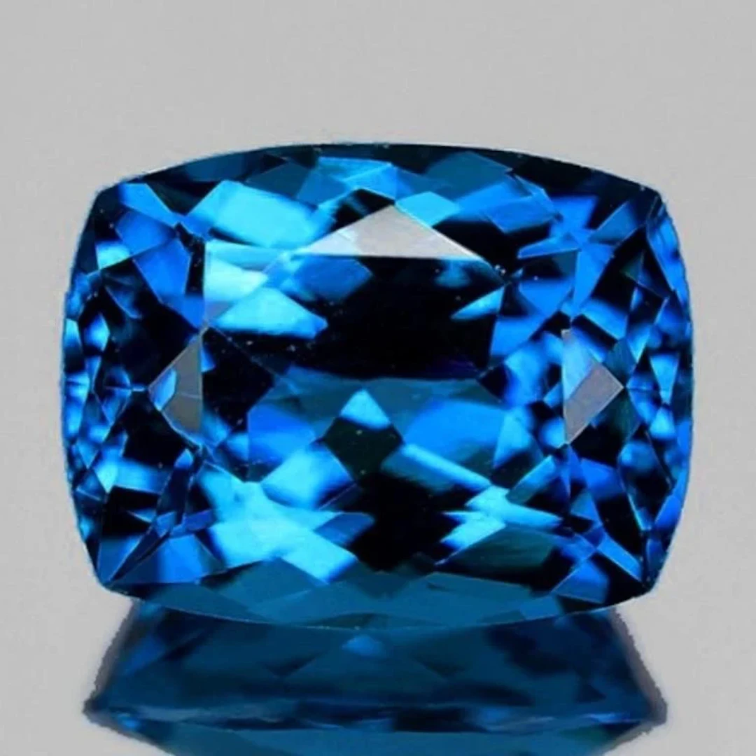 Natural Cushion Swiss Blue Topaz [Flawless-VVS]