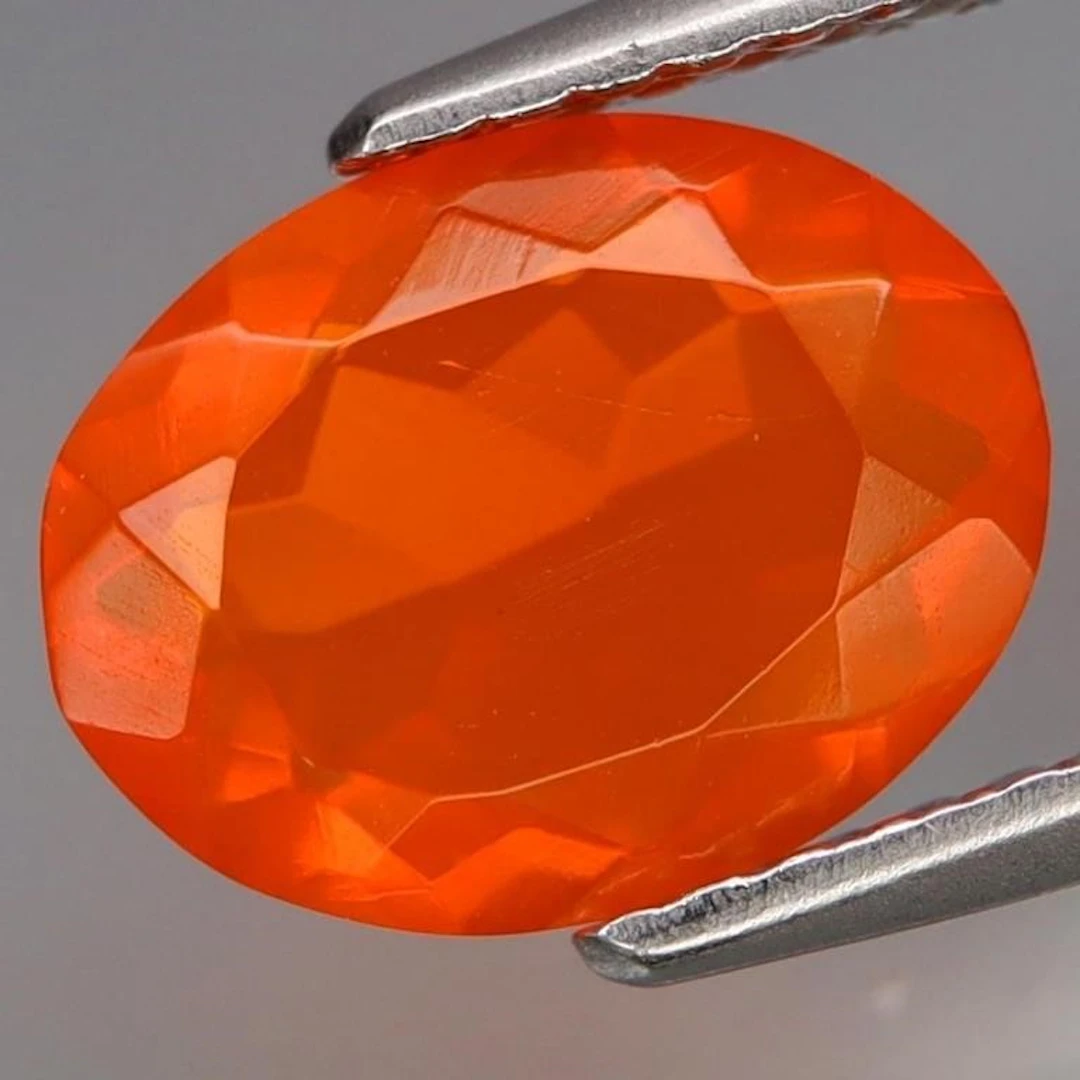 Natural Oval Orange Mexican Opal 10.50 MM