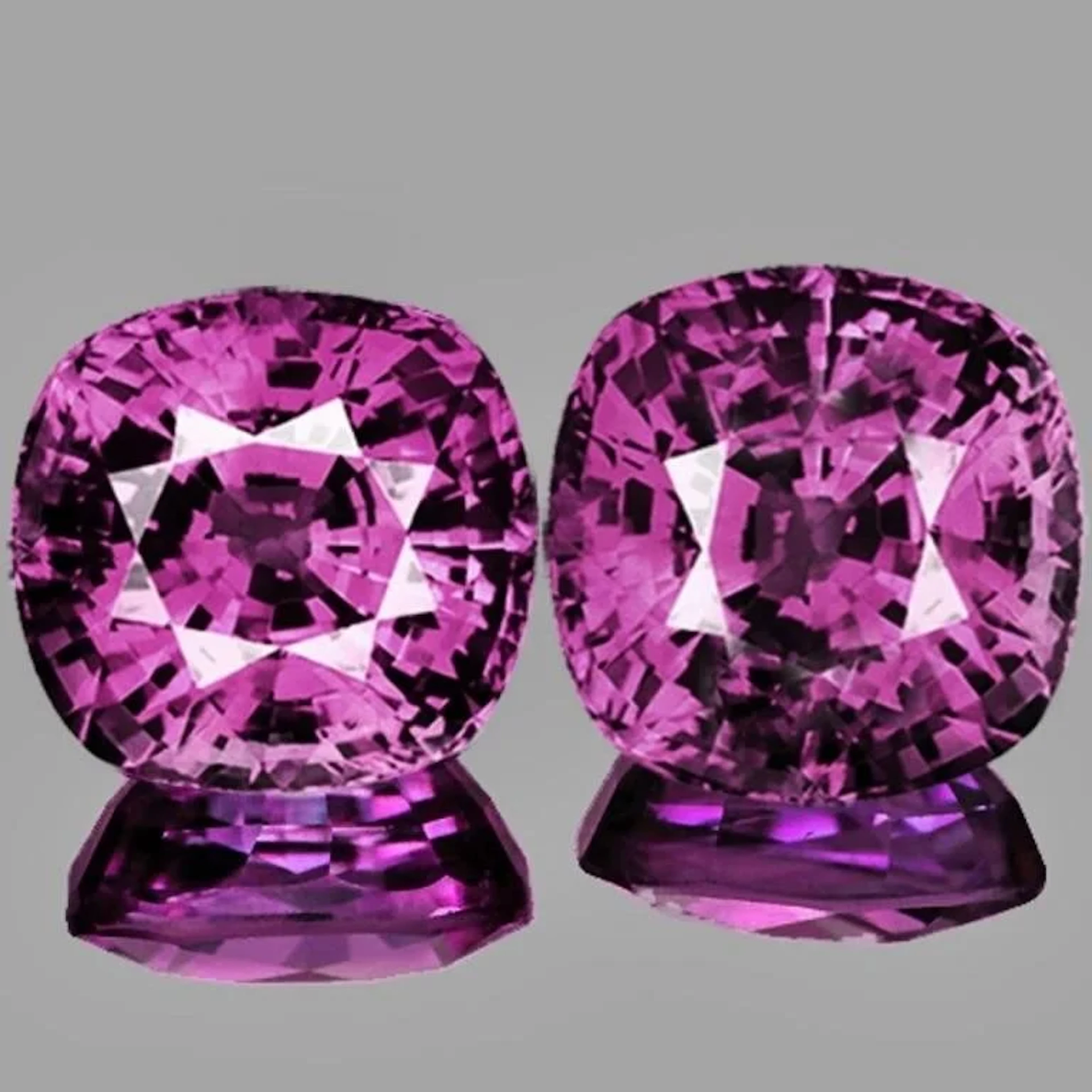 Natural Premium Red Violet Sapphire Pair {VVS}