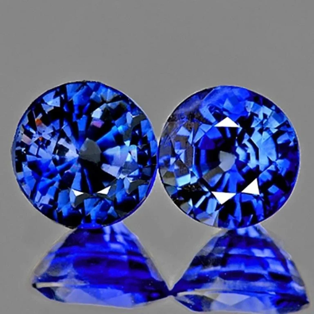 Natural Rare Blue Benitoite Pair {VVS}