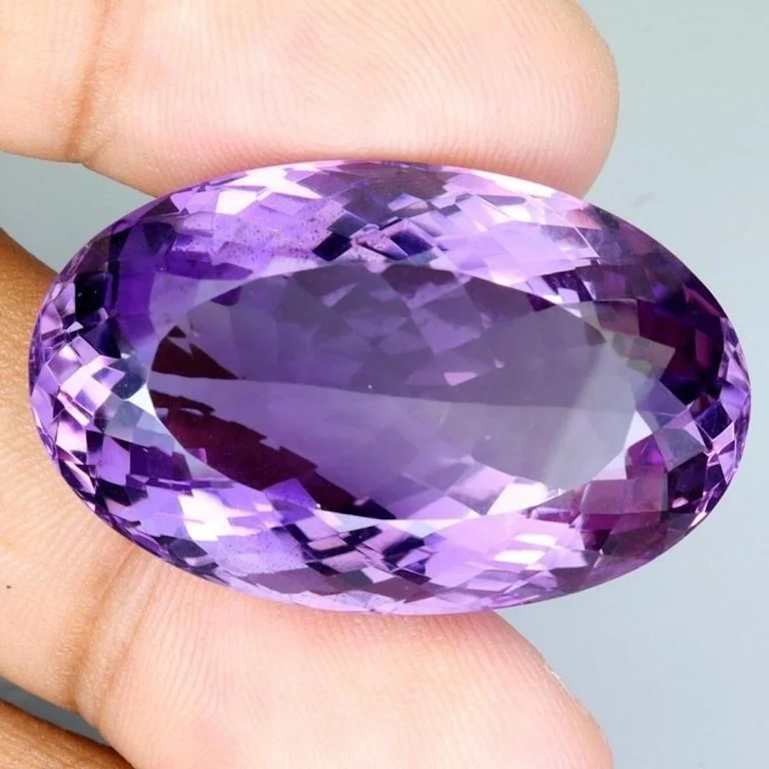 Natural Uruguay Purple Oval Amethyst