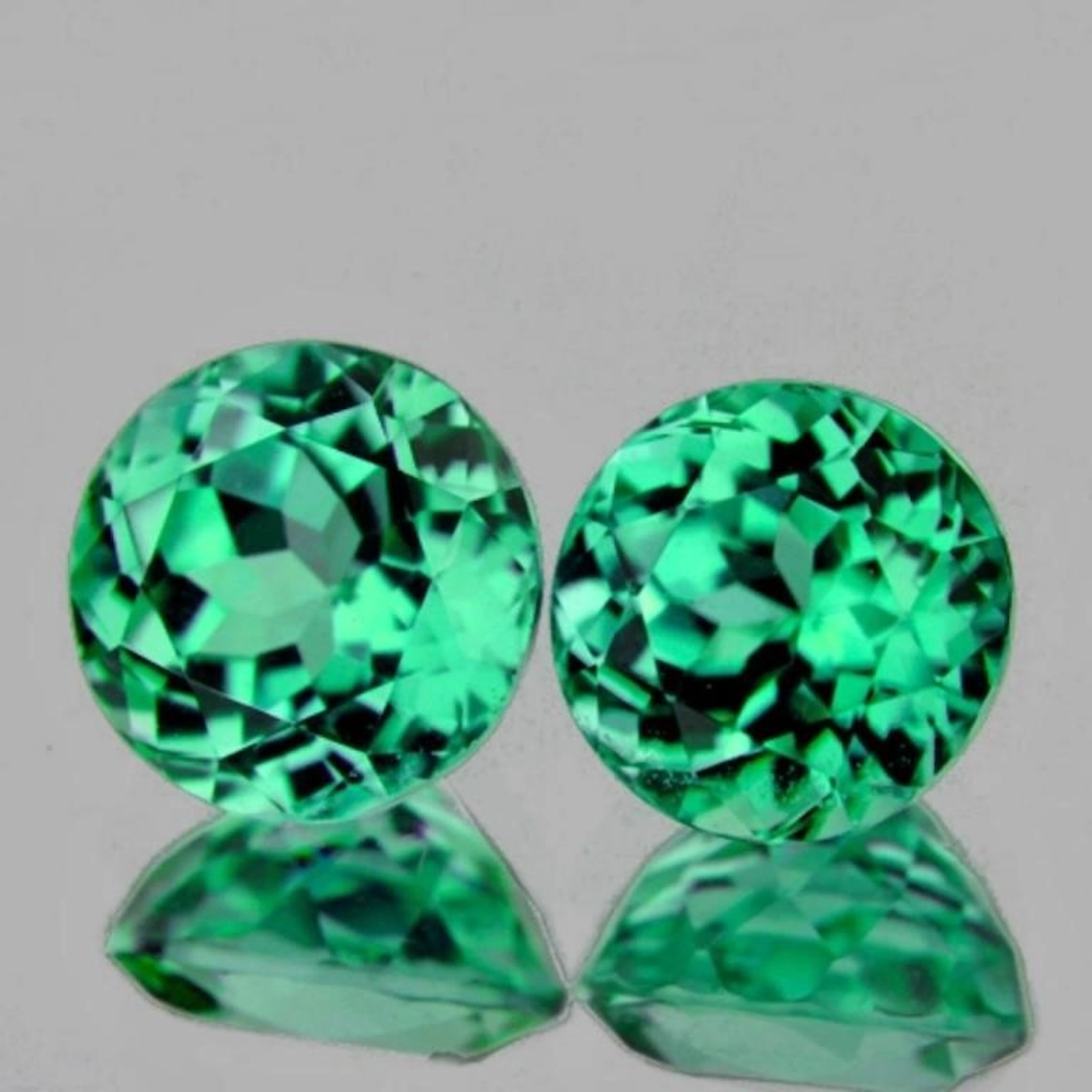 Natural Paraiba Green Blue Apatite Pair {Flawless-