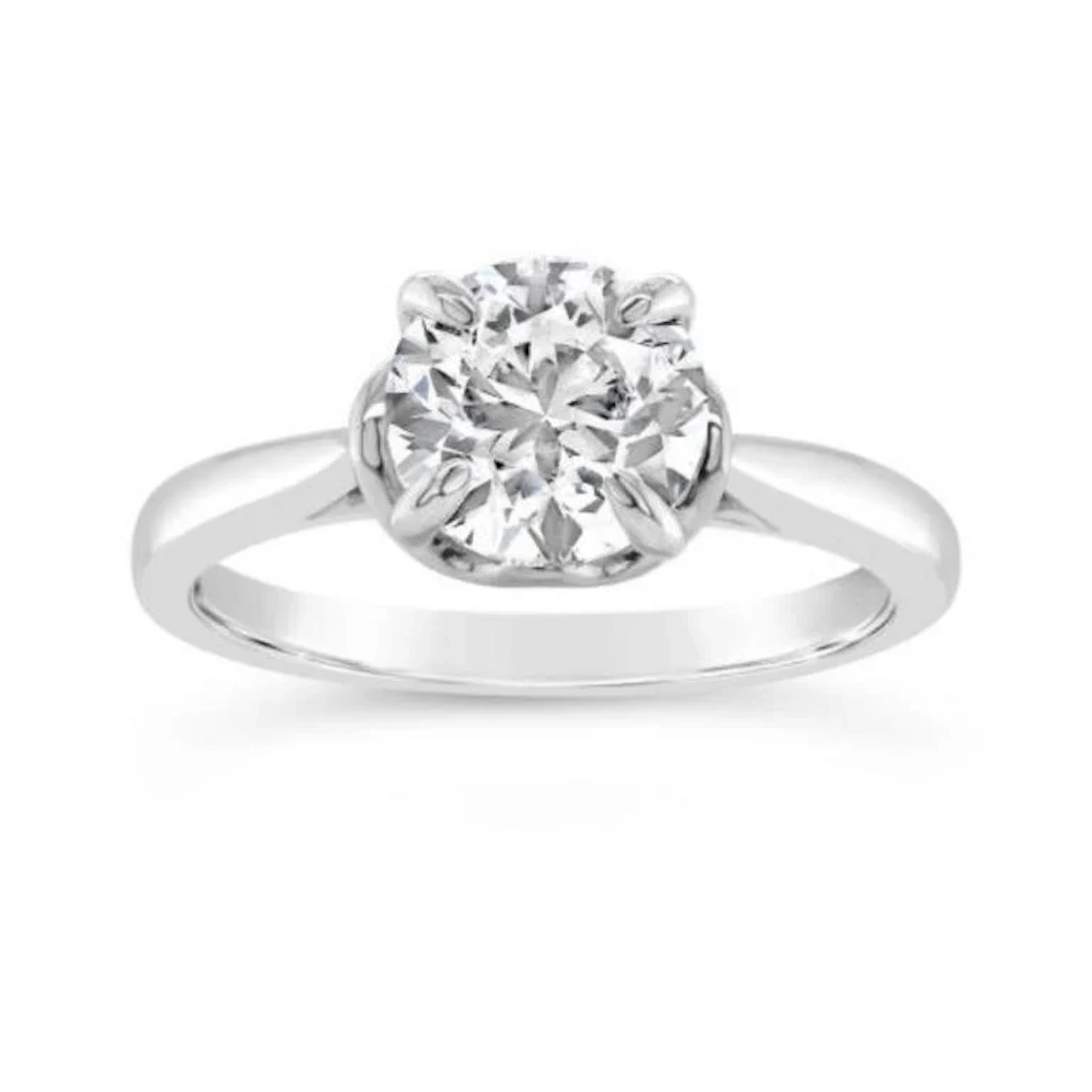 Gold & Lab Diamond 2 Cts Ring - E/VVS