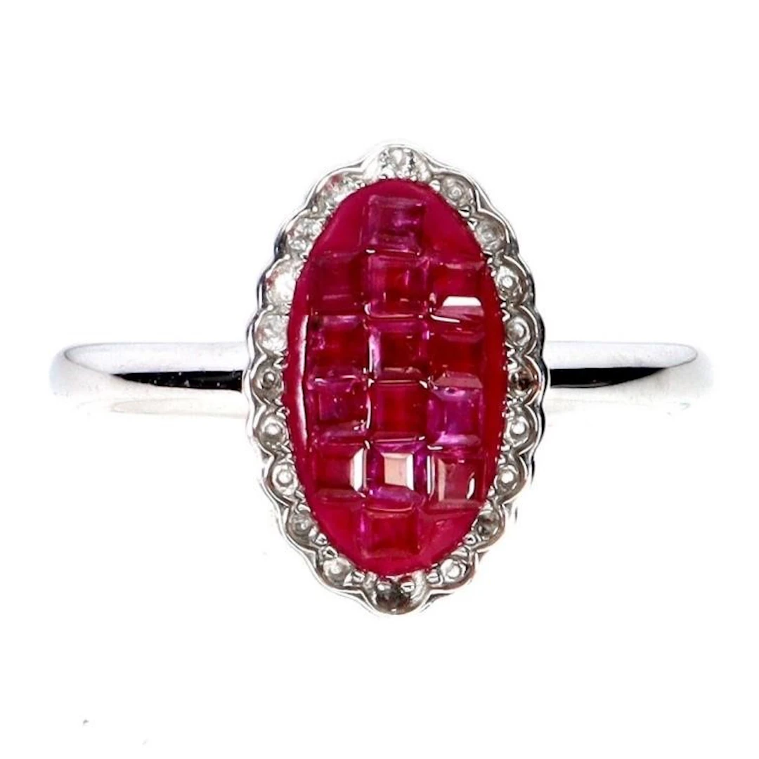 Natural Burma Red Ruby Ring