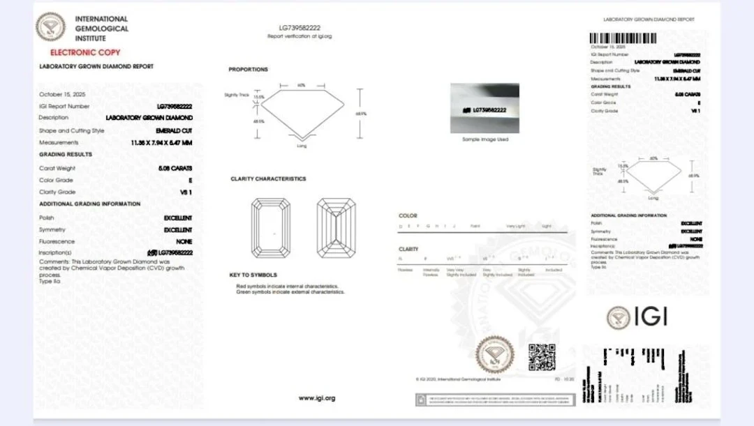 Brilliant White Diamond 2.50 Cts - IGI Certifed