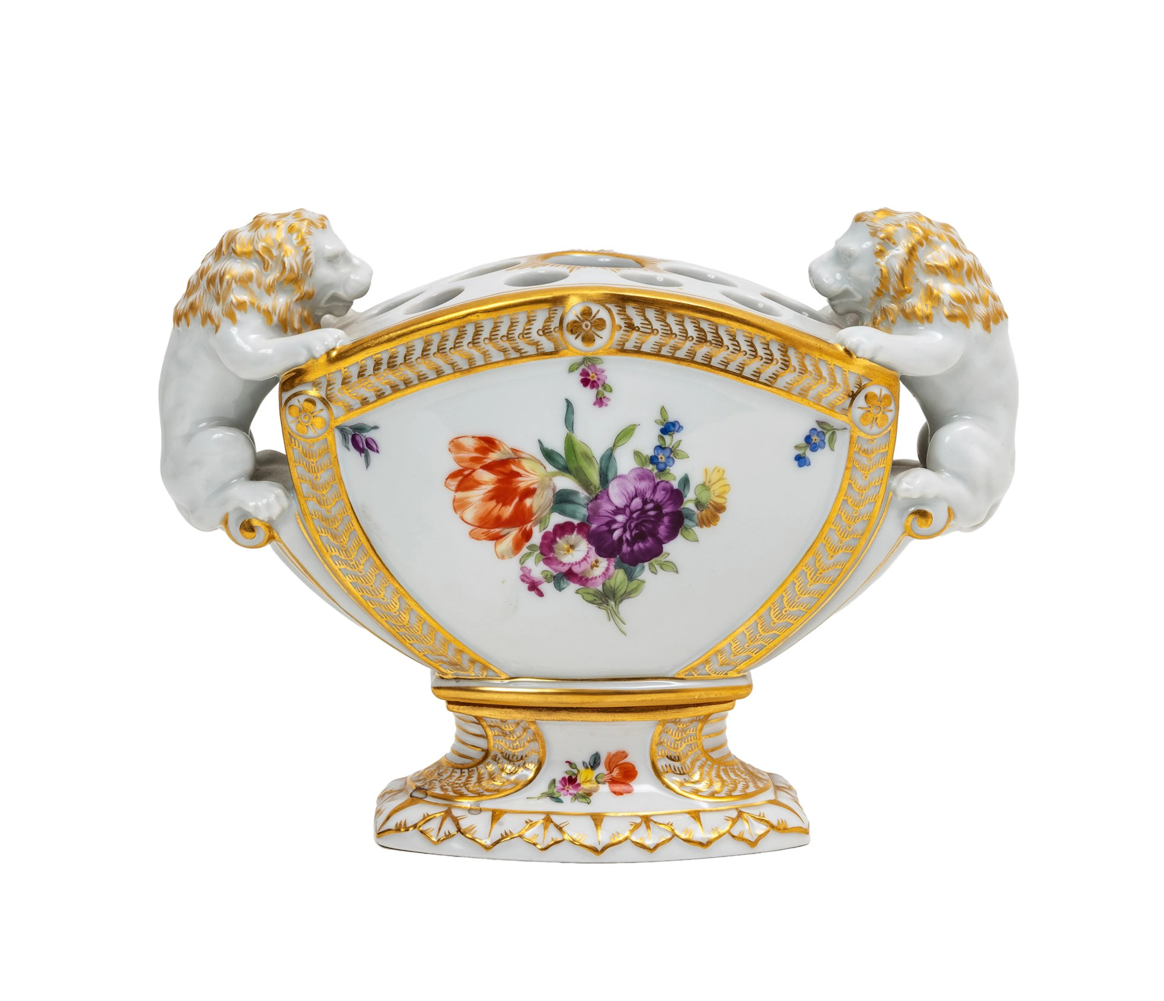 Royal Copenhagen / Kgl. dansk Tulipanvase / bouquettiere - "Saxisk blomst"