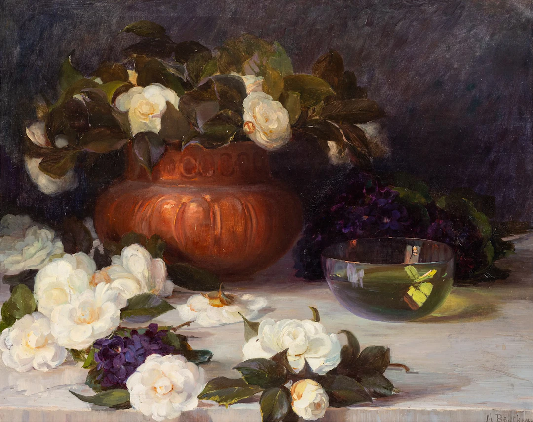 Maria Bödtker (1865 - 1937) Stileben med blomster