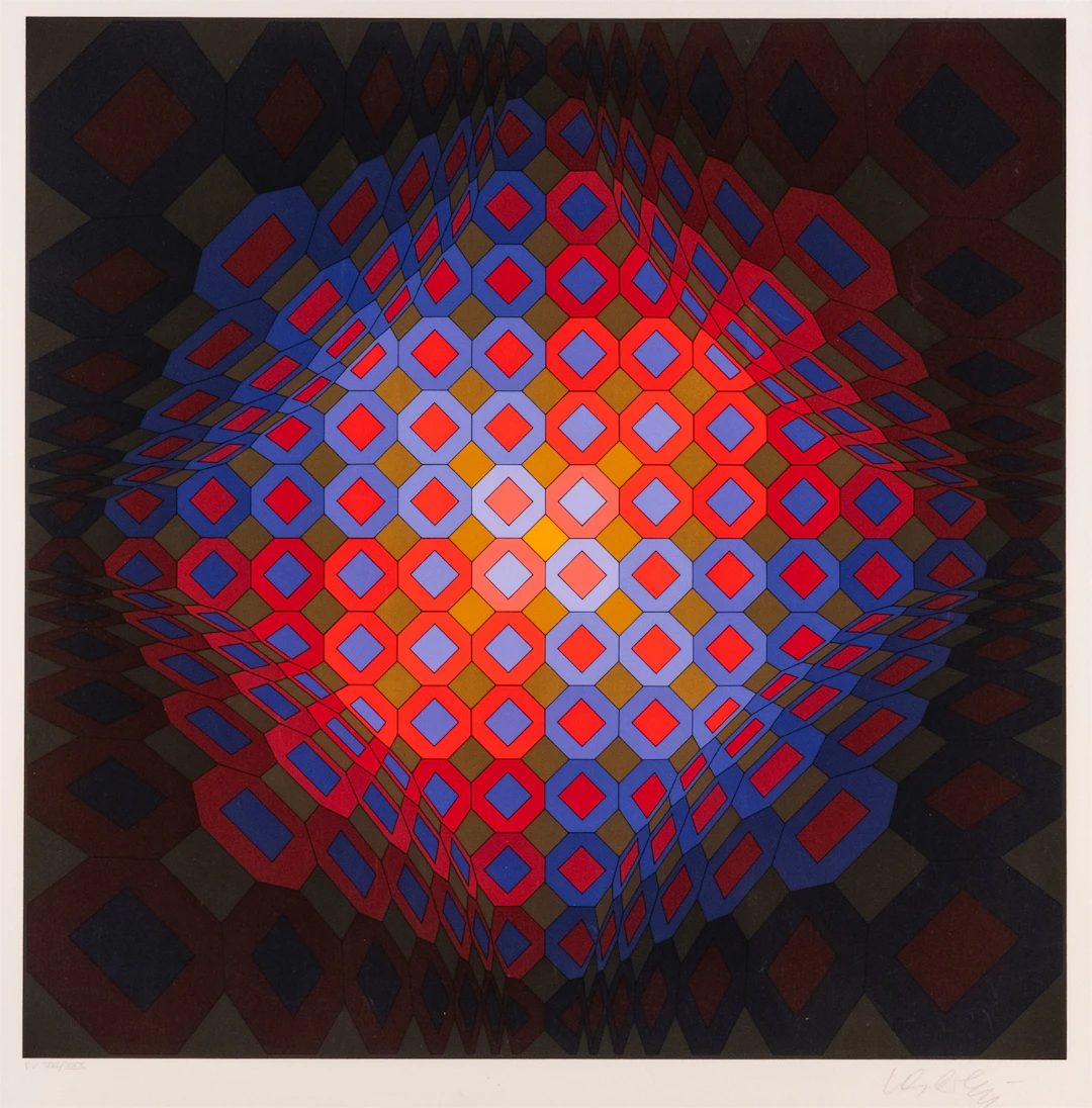 Victor Vasarely (1906 - 1997) "Ellen" 1977