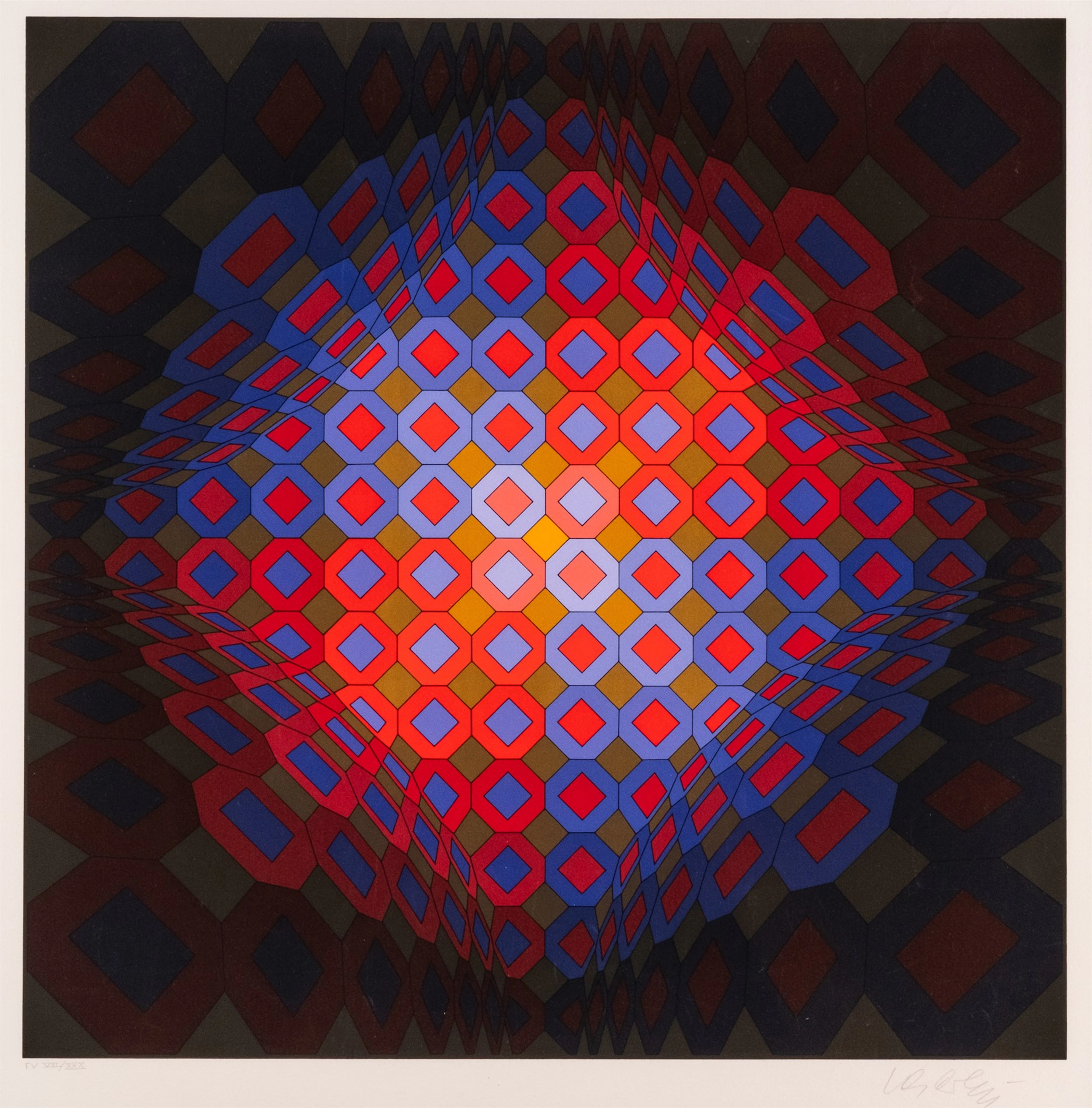 Victor Vasarely (1906 - 1997) "Ellen" 1977