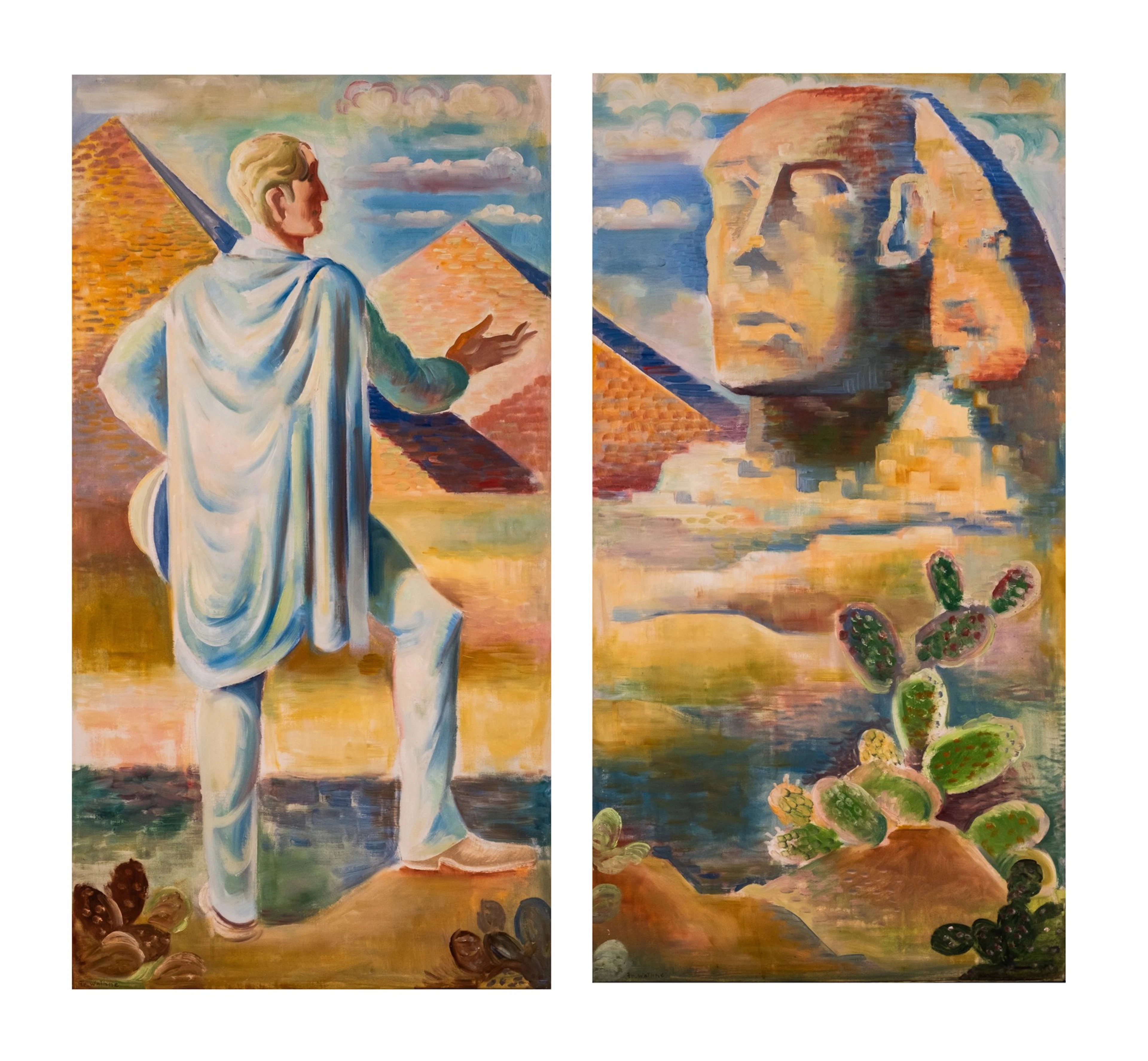 Frank Wathne (1902 - 1991) Peer Gynt - Ved Sphinx'en