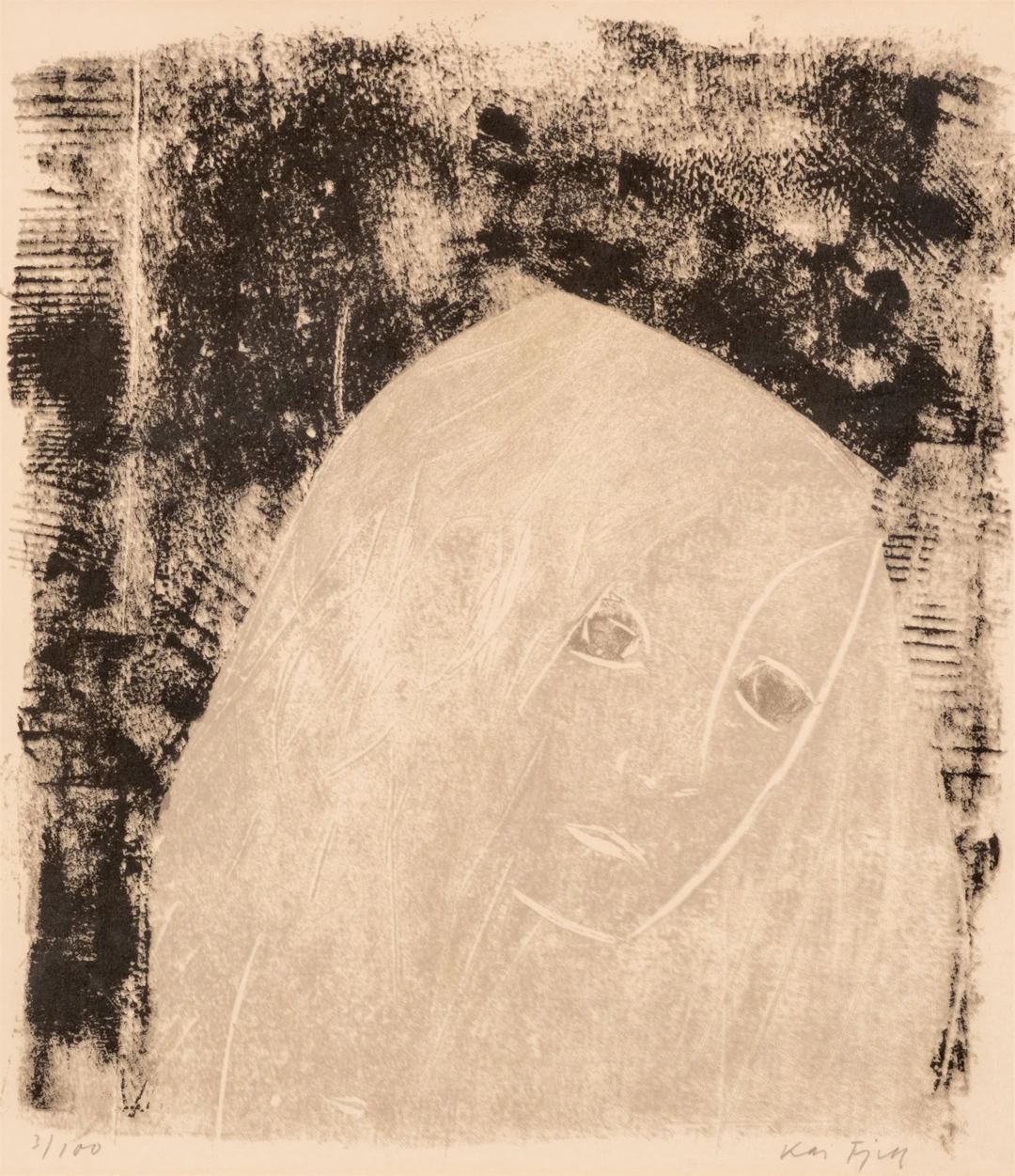 Kai Fjell (1907 - 1989) Pikehode, 1974