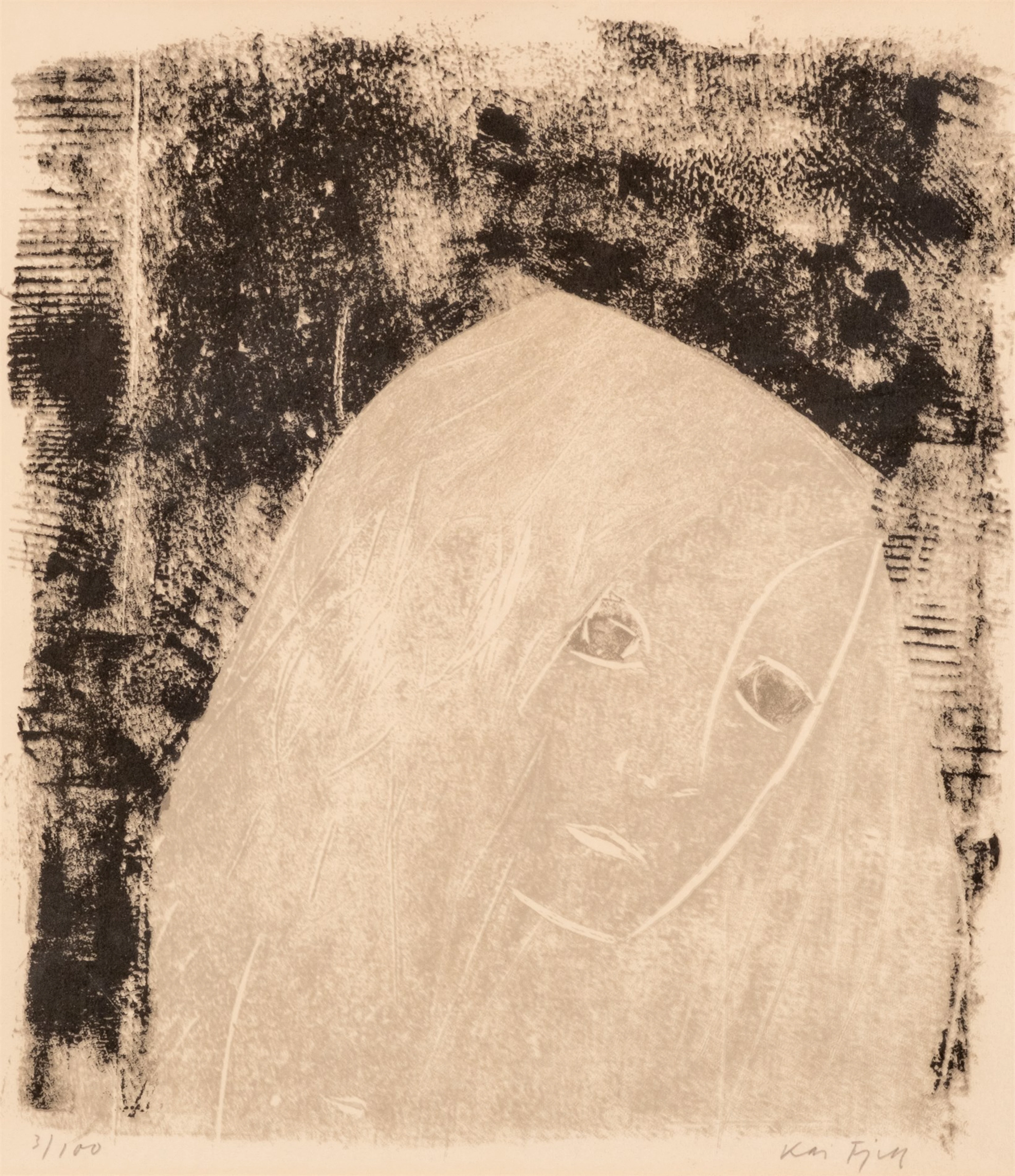 Kai Fjell (1907 - 1989) Pikehode, 1974
