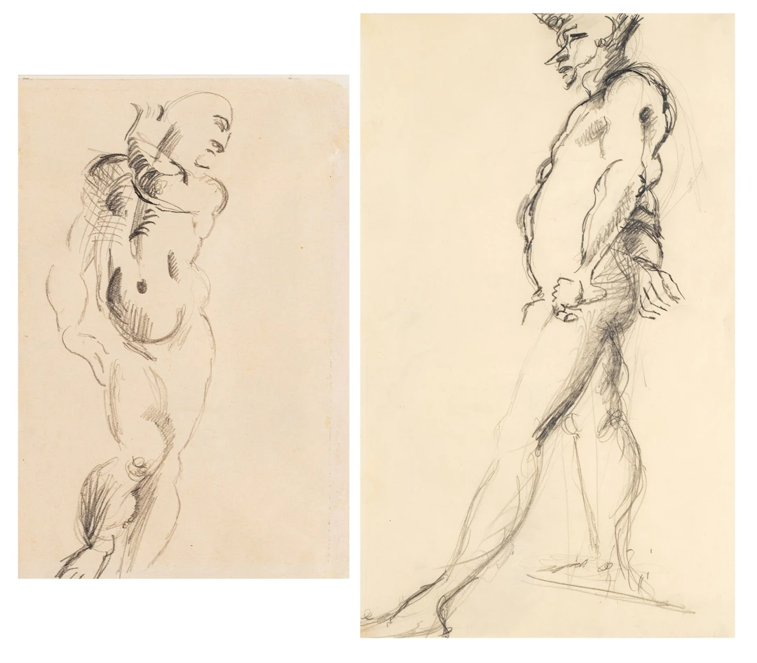 Bjarne Næss (1902 - 1927) Stående mannsakt