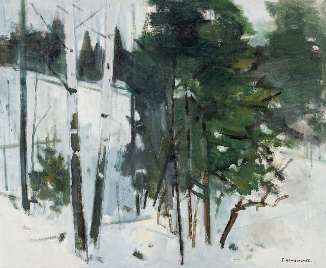 Tore Hamsun (1912 - 1995) "Vinter i skogen"