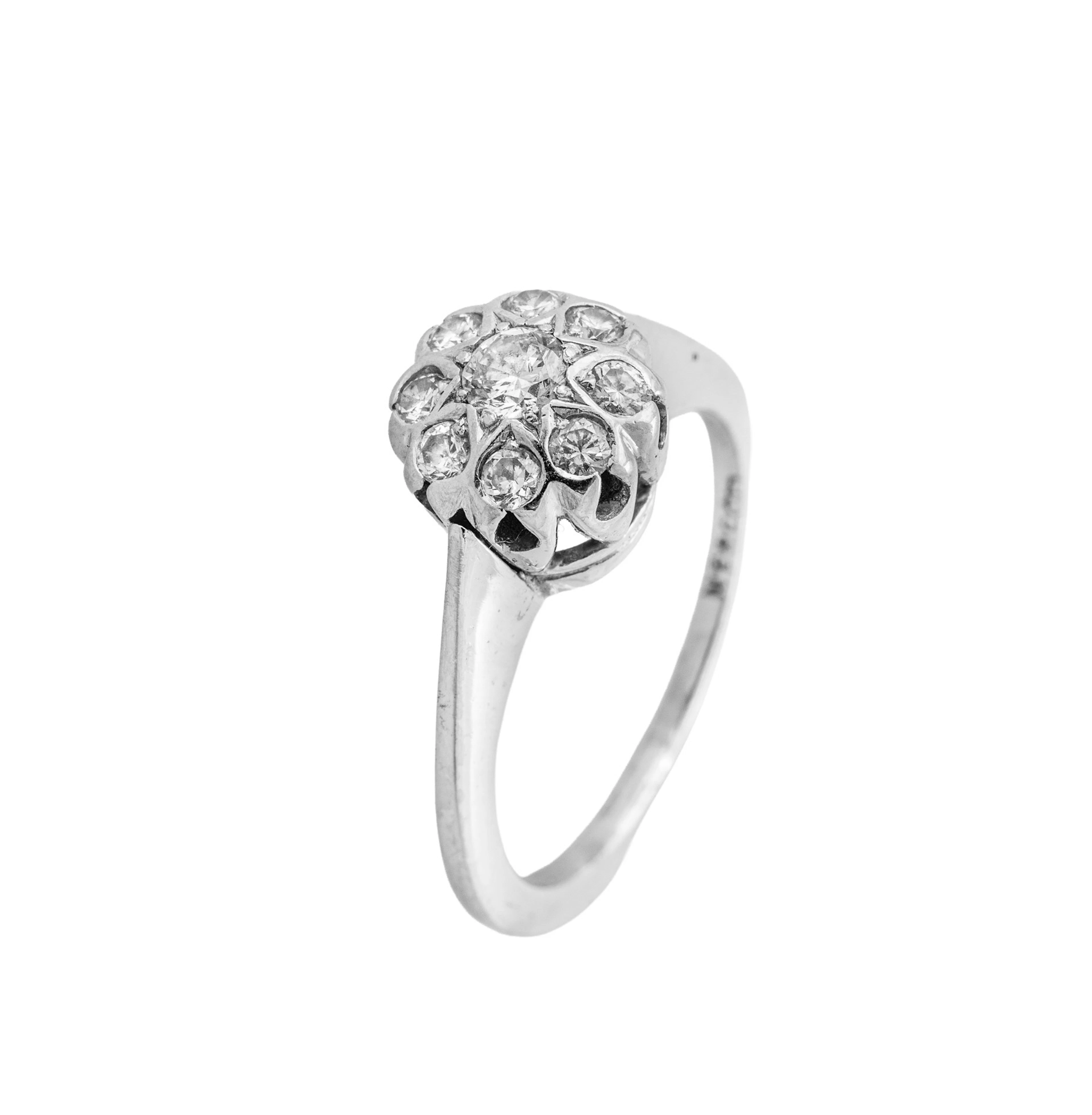 Rosettring med diamanter