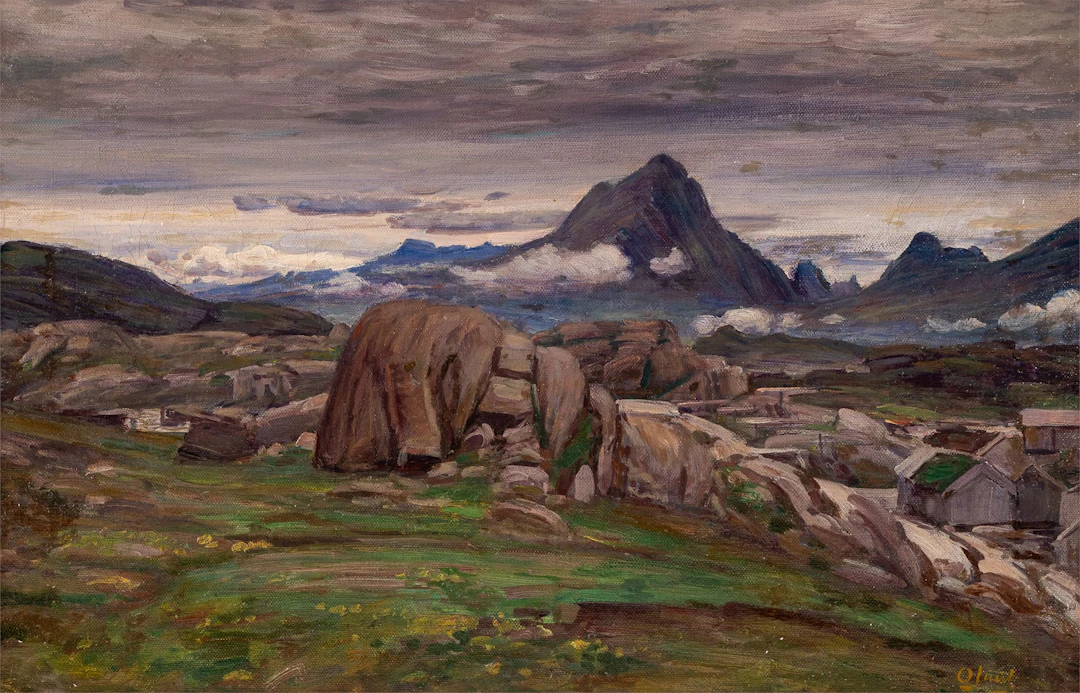Ole Juul "Grå stein. Grønt gress"