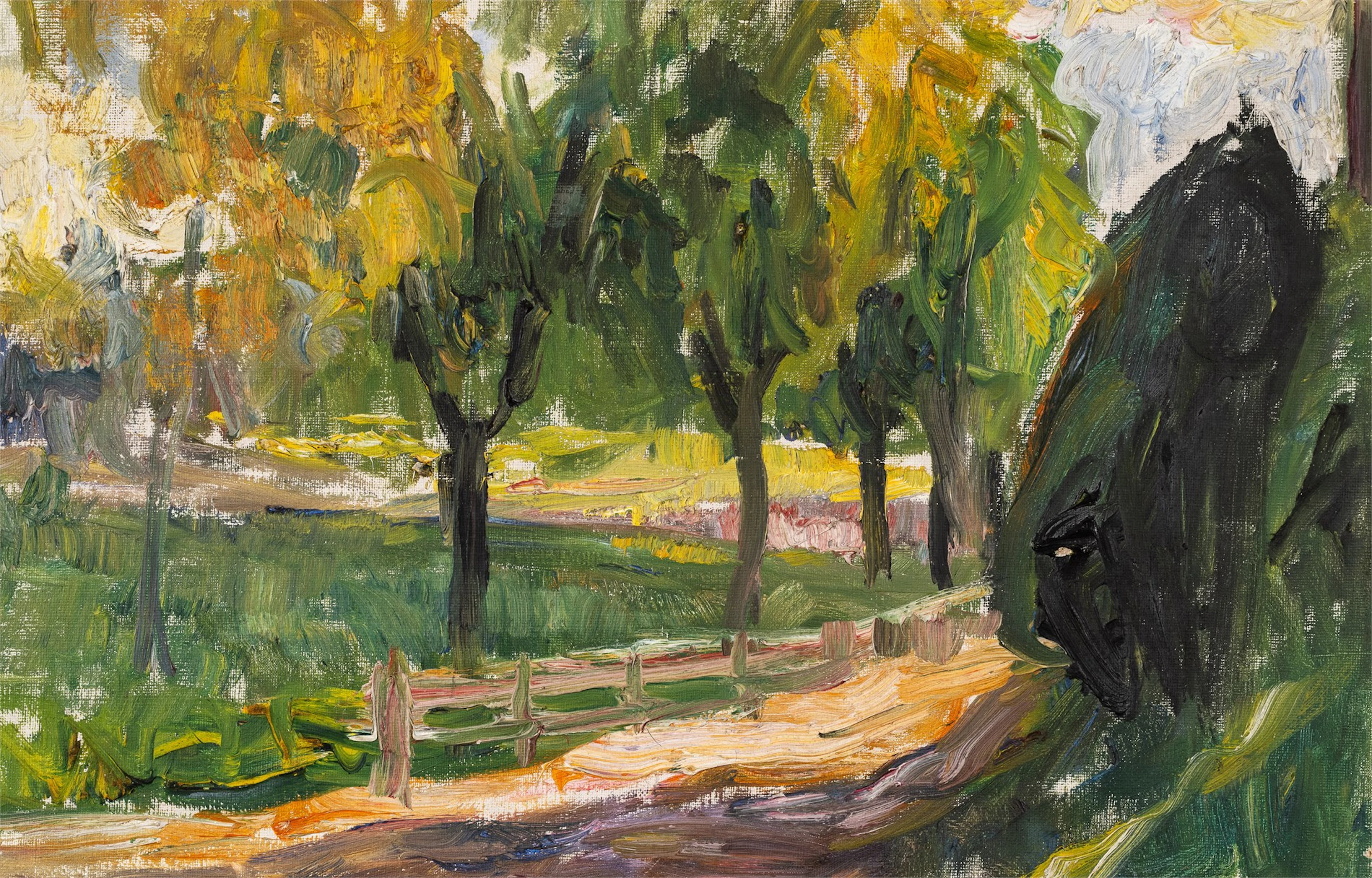 Helga Ring Reusch (1865 - 1944) Landskap ved Hoff