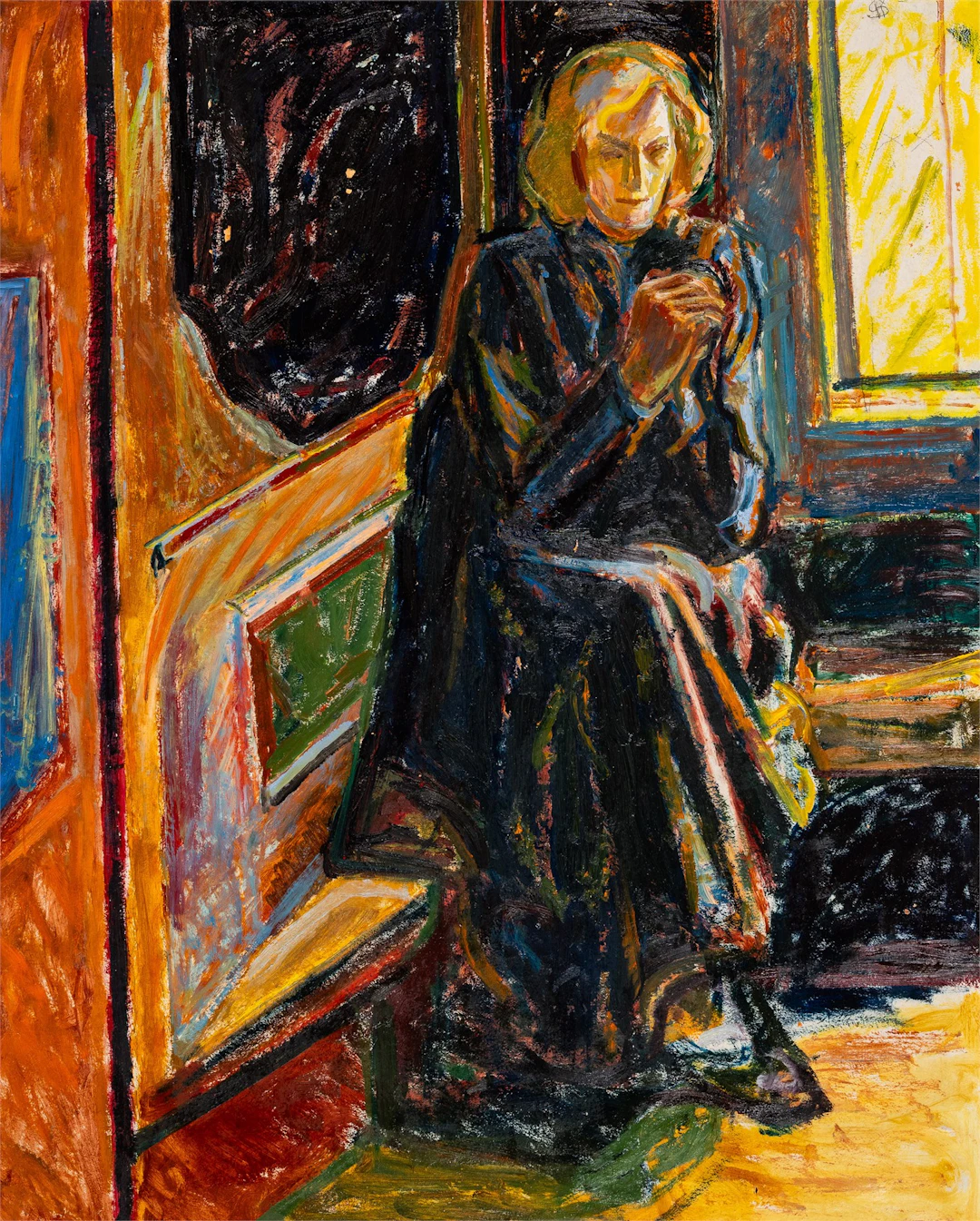Henrik Sørensen (1882 - 1962) "Studie til Piken og fuglen" 1945