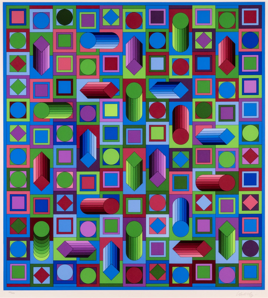 Victor Vasarely (1906 - 1997) "Hyram" 1986