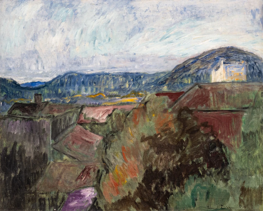 Thorvald Erichsen (1868 - 1939) Aftenstemning, 1914
